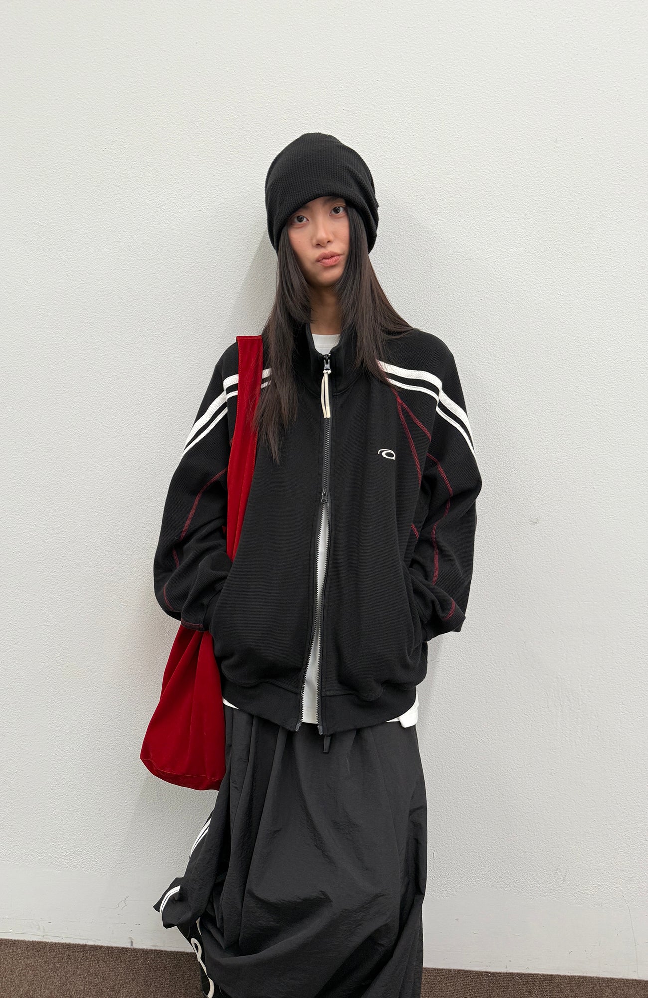 ROARINGWILD A ARCH Retro Stripe Raglan Track Jacket