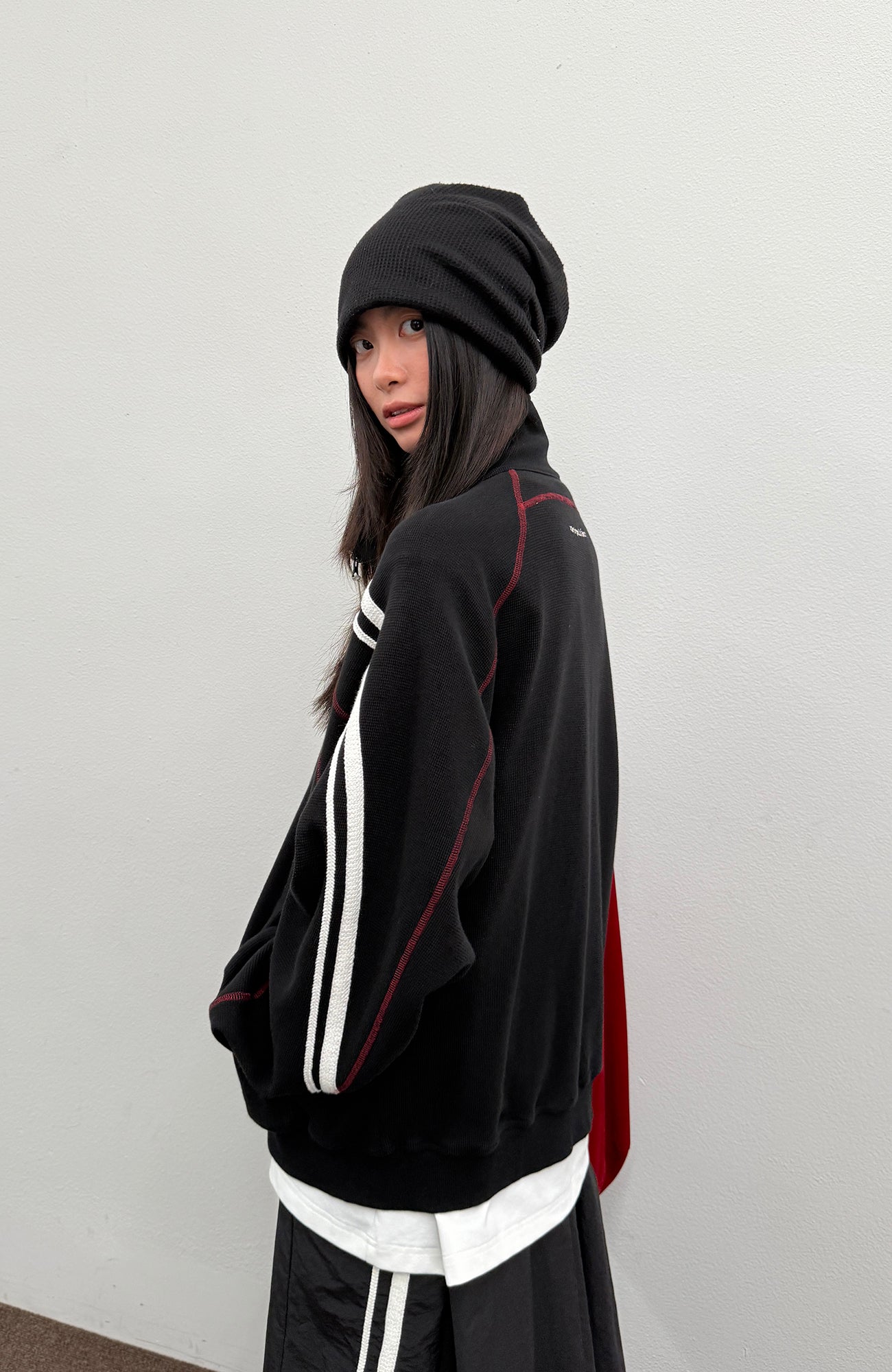 ROARINGWILD A ARCH Retro Stripe Raglan Track Jacket