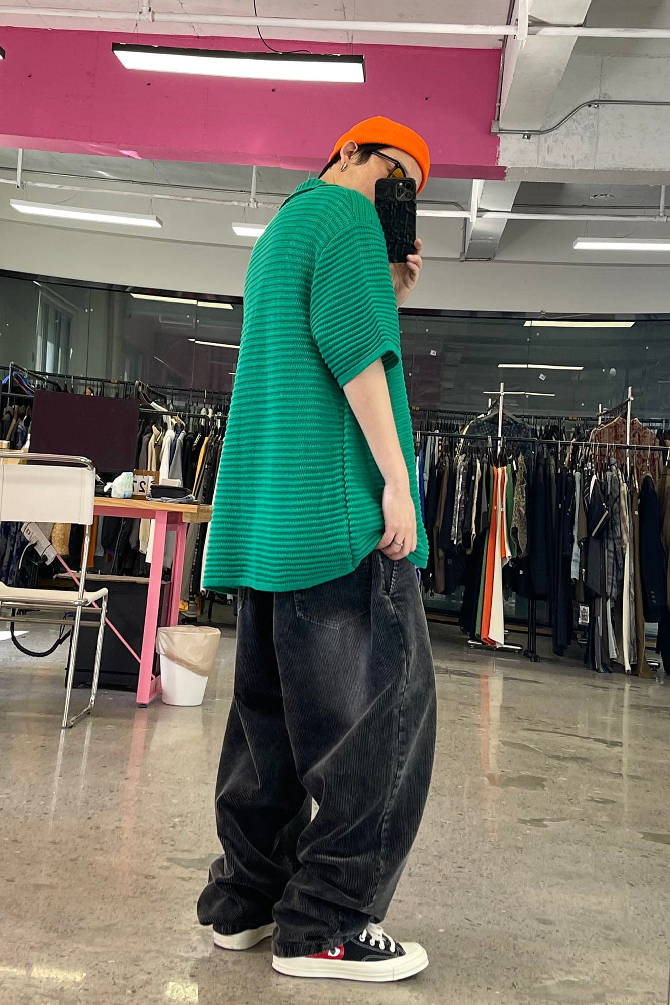 ME DA IGUAL Essential Striped Mesh Button-Up Half Shirt, premium urban and streetwear designers apparel on PROJECTISR.com, ME DA IGUAL