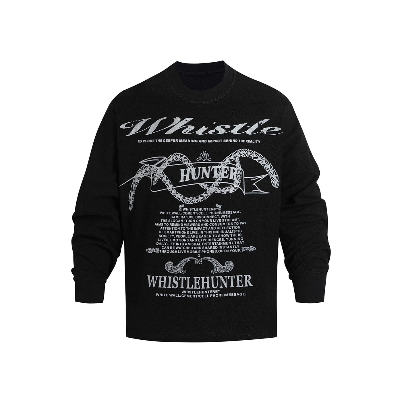 WHISTLEHUNTER Retro-Graphics Waffle Long Sleeve T-Shirt