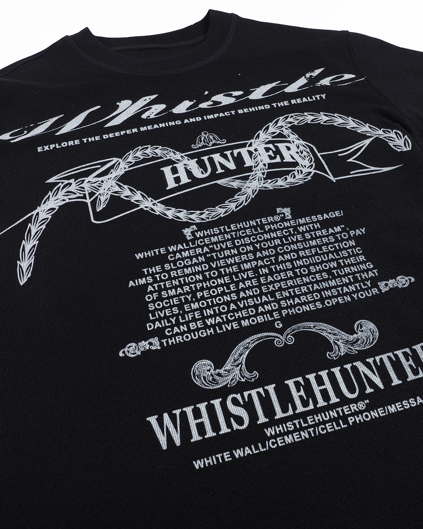 WHISTLEHUNTER Retro-Graphics Waffle Long Sleeve T-Shirt, premium urban and streetwear designers apparel on PROJECTISR.com, WHISTLEHUNTER