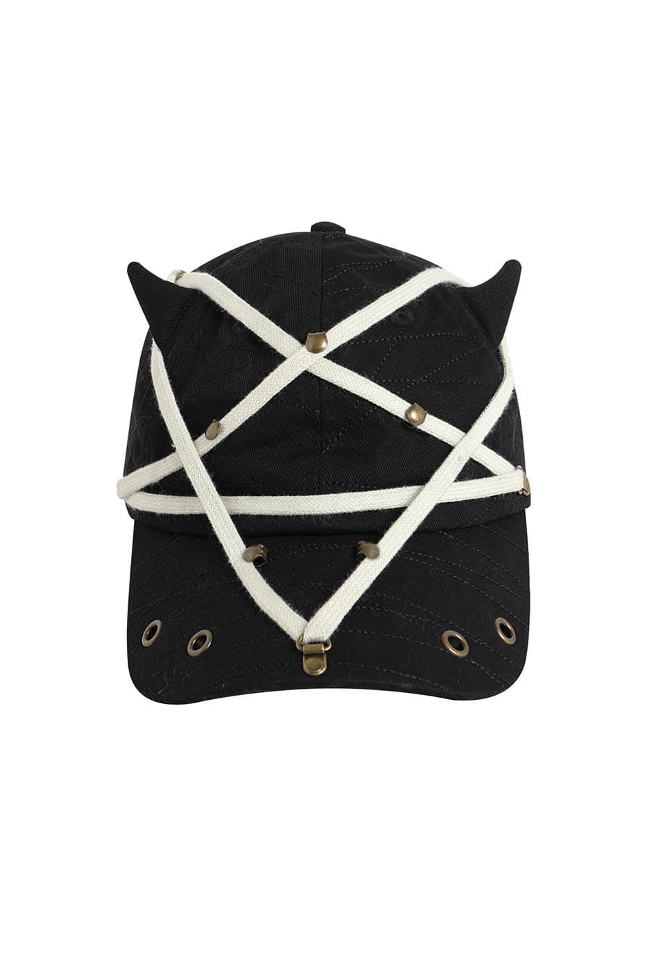 DND4DES Pentagram Rivet Devil Hat, premium urban and streetwear designers apparel on PROJECTISR.com, DND4DES