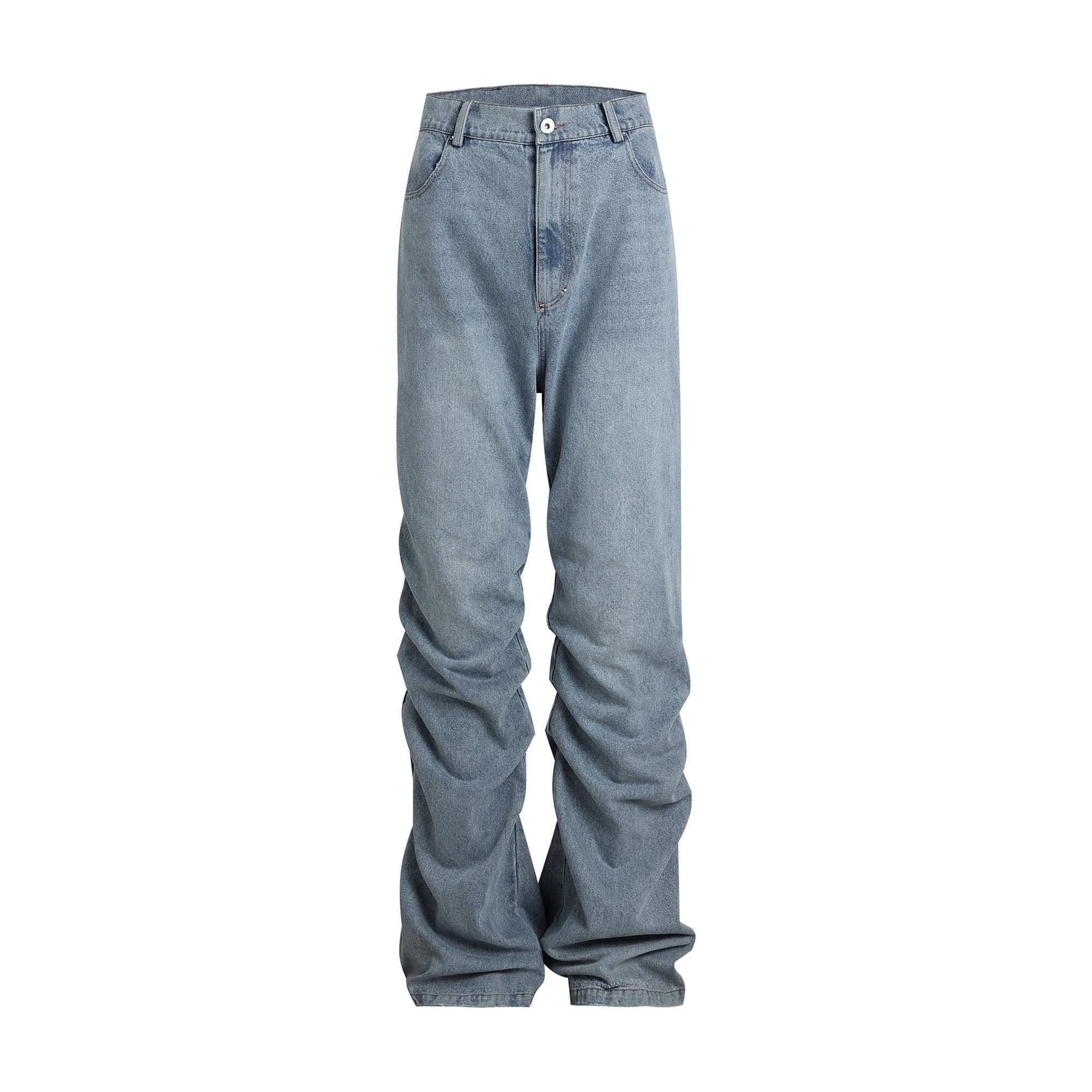 WHISTLEHUNTER Stacked Washed Rivet Flare Jeans