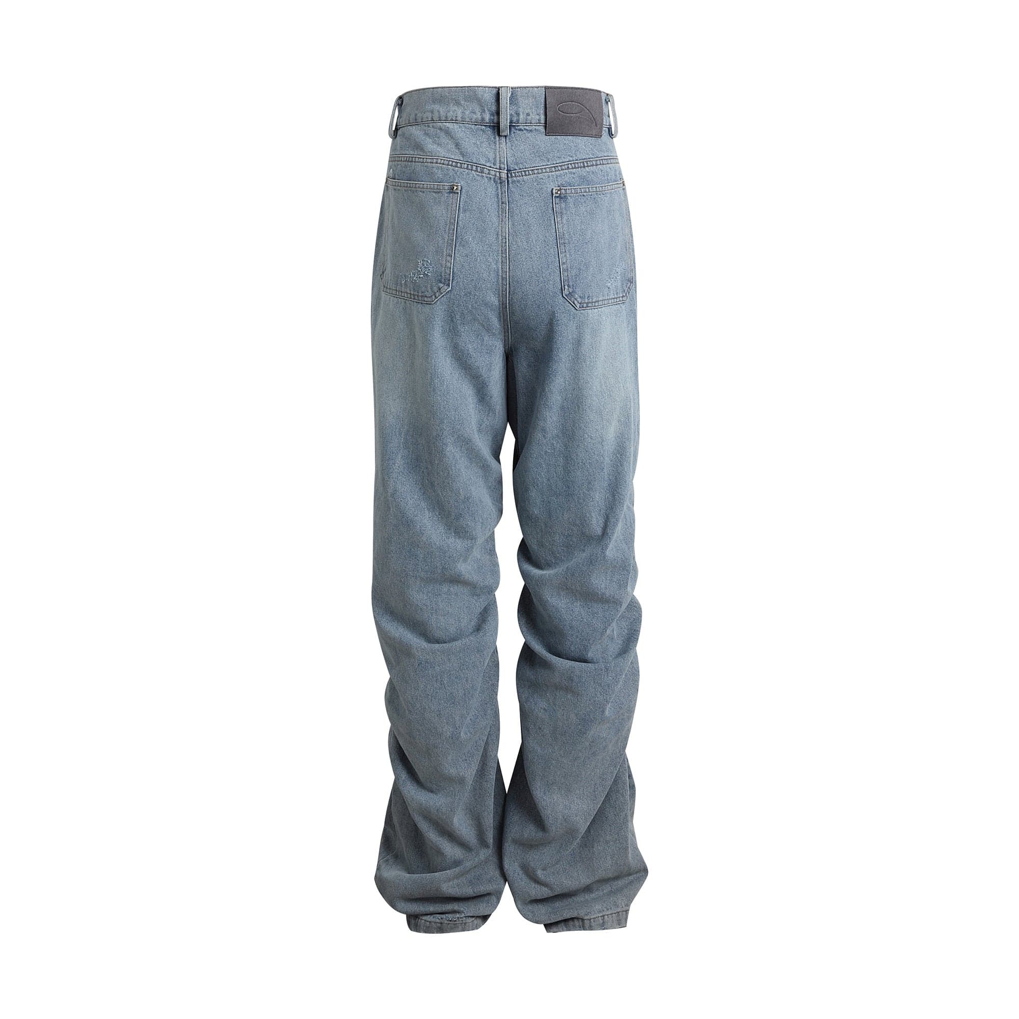 WHISTLEHUNTER Stacked Washed Rivet Flare Jeans