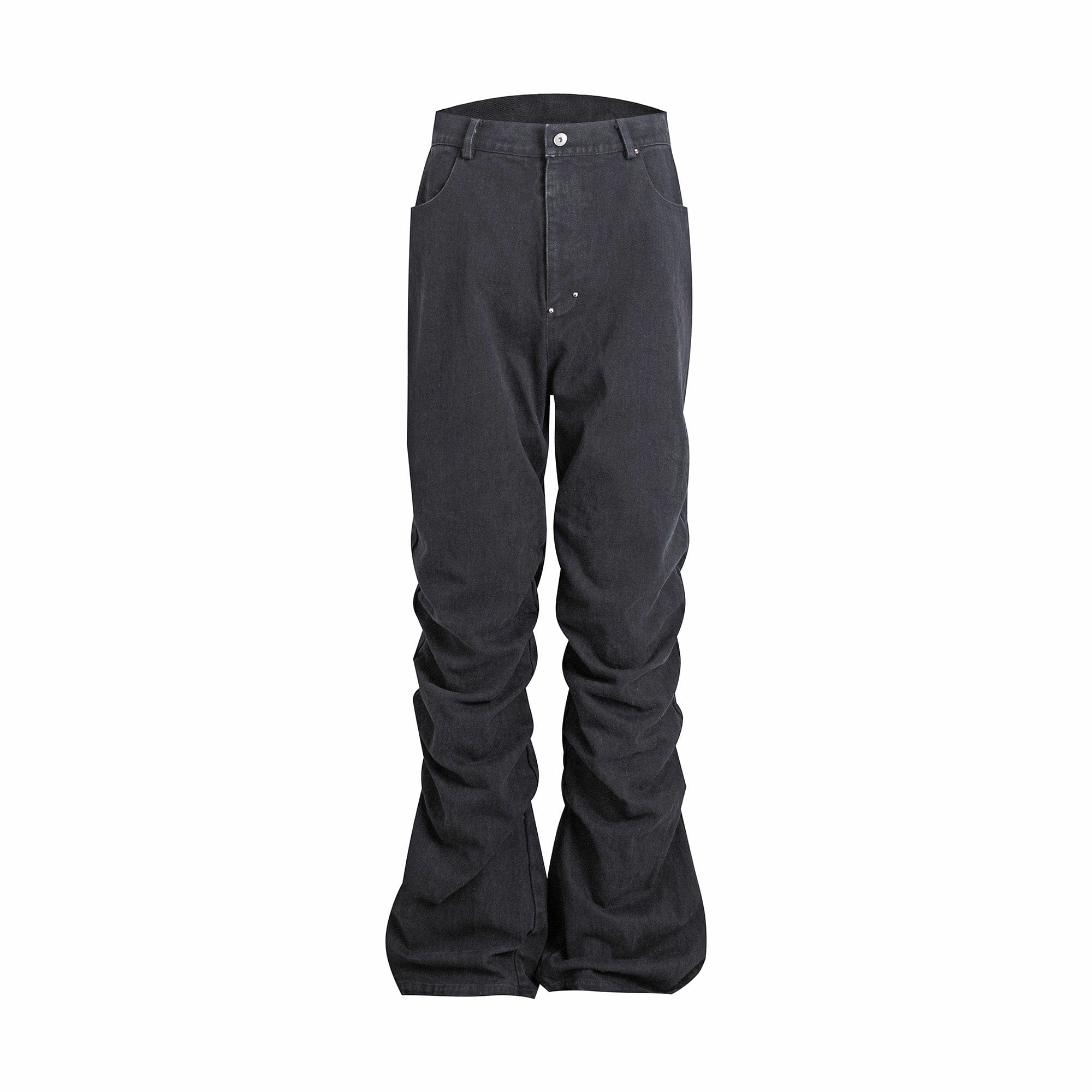 WHISTLEHUNTER Stacked Washed Rivet Flare Jeans