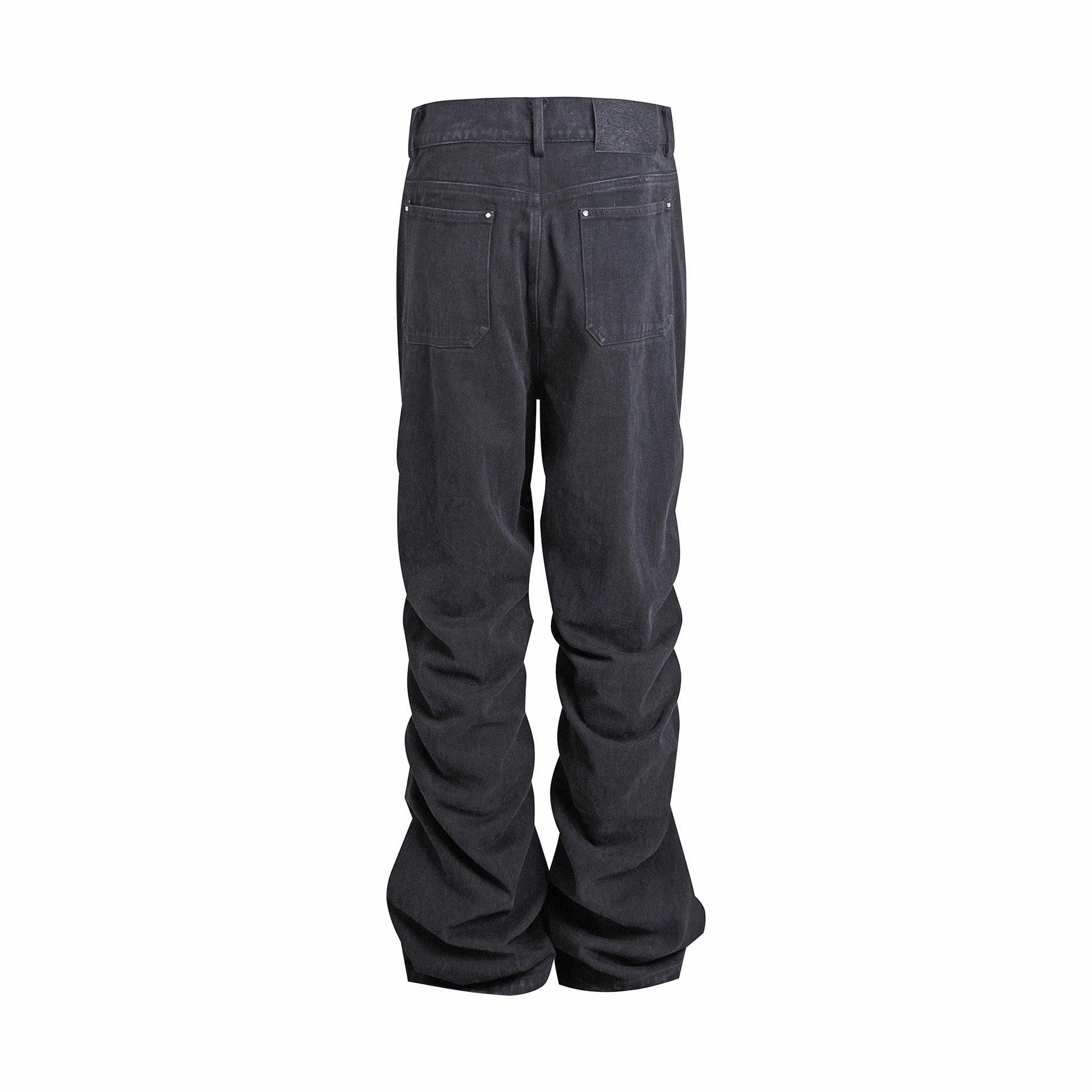 WHISTLEHUNTER Stacked Washed Rivet Flare Jeans