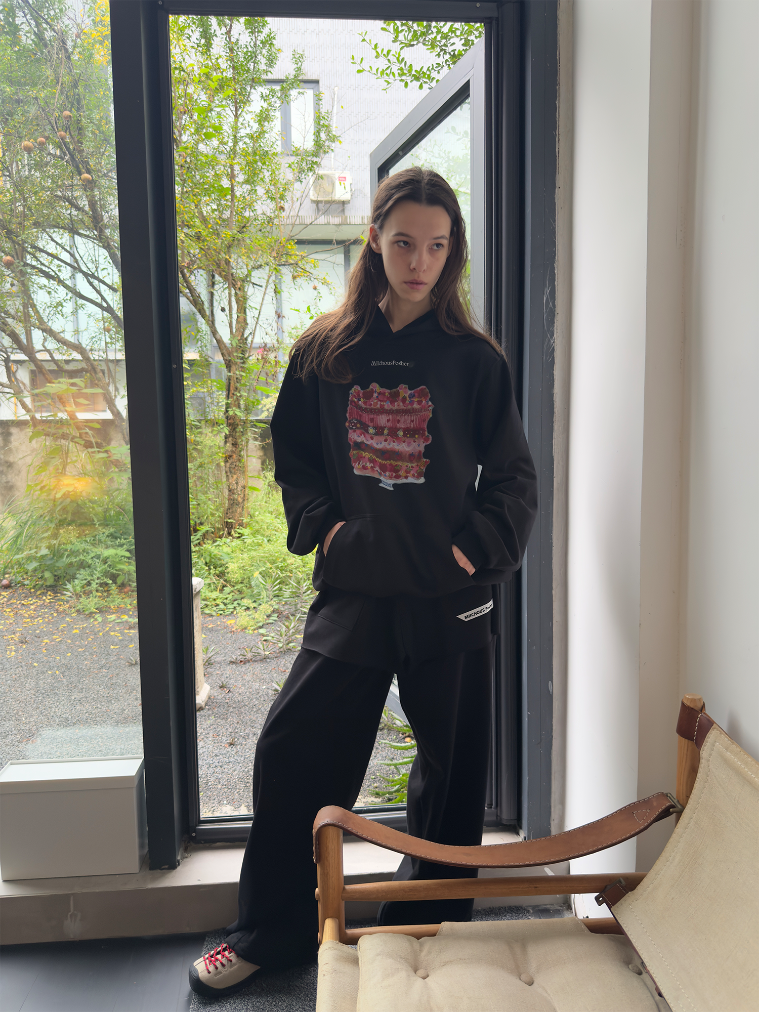 MIICHOUS Cake Graphic Oversized Hoodie