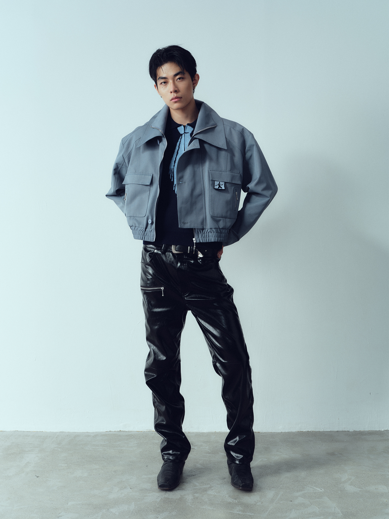 KADAKADA Tie-Jacquard Wool-Blend Sweater