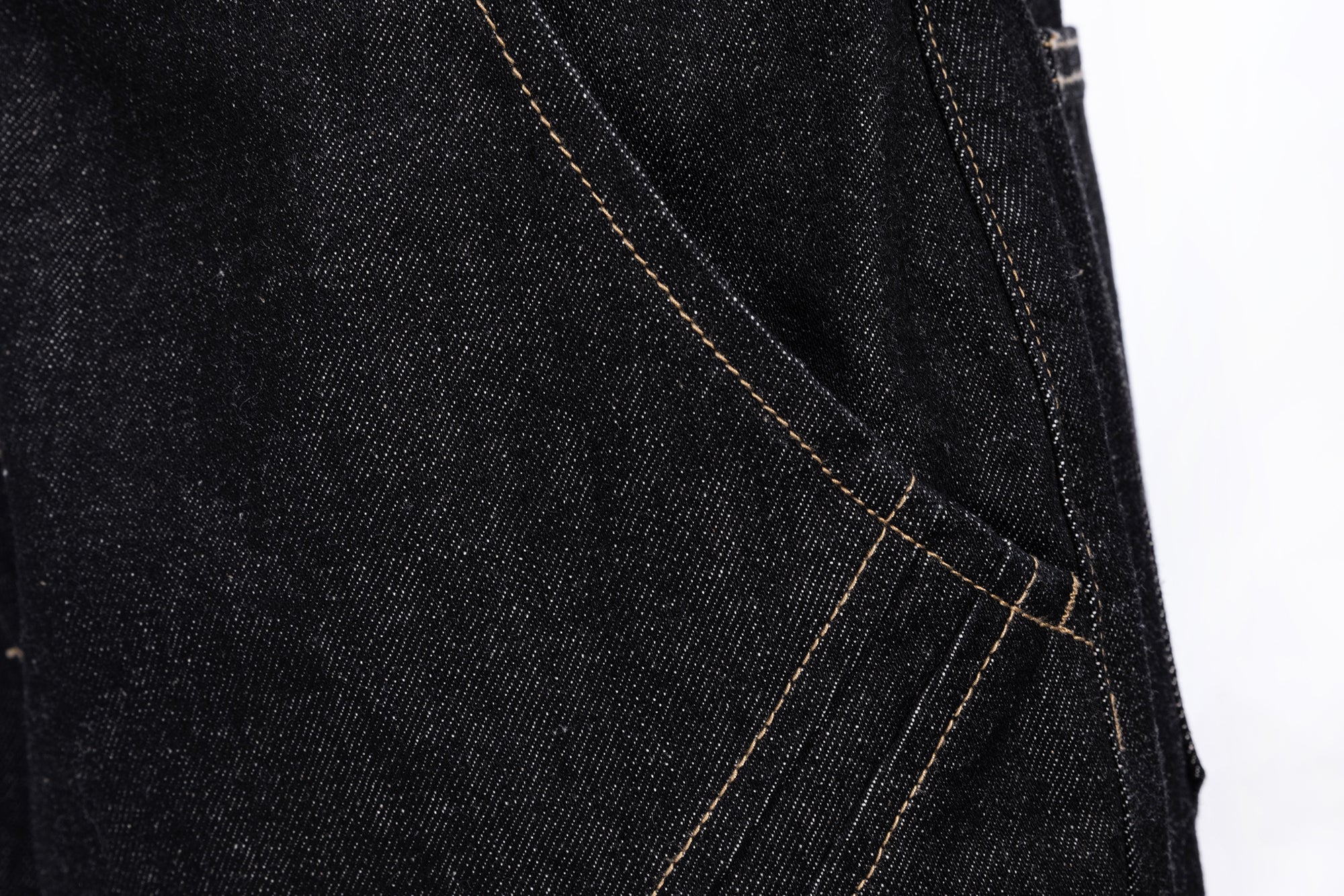 CATSSTAC Contrast Stitch Paneled Raw Jeans