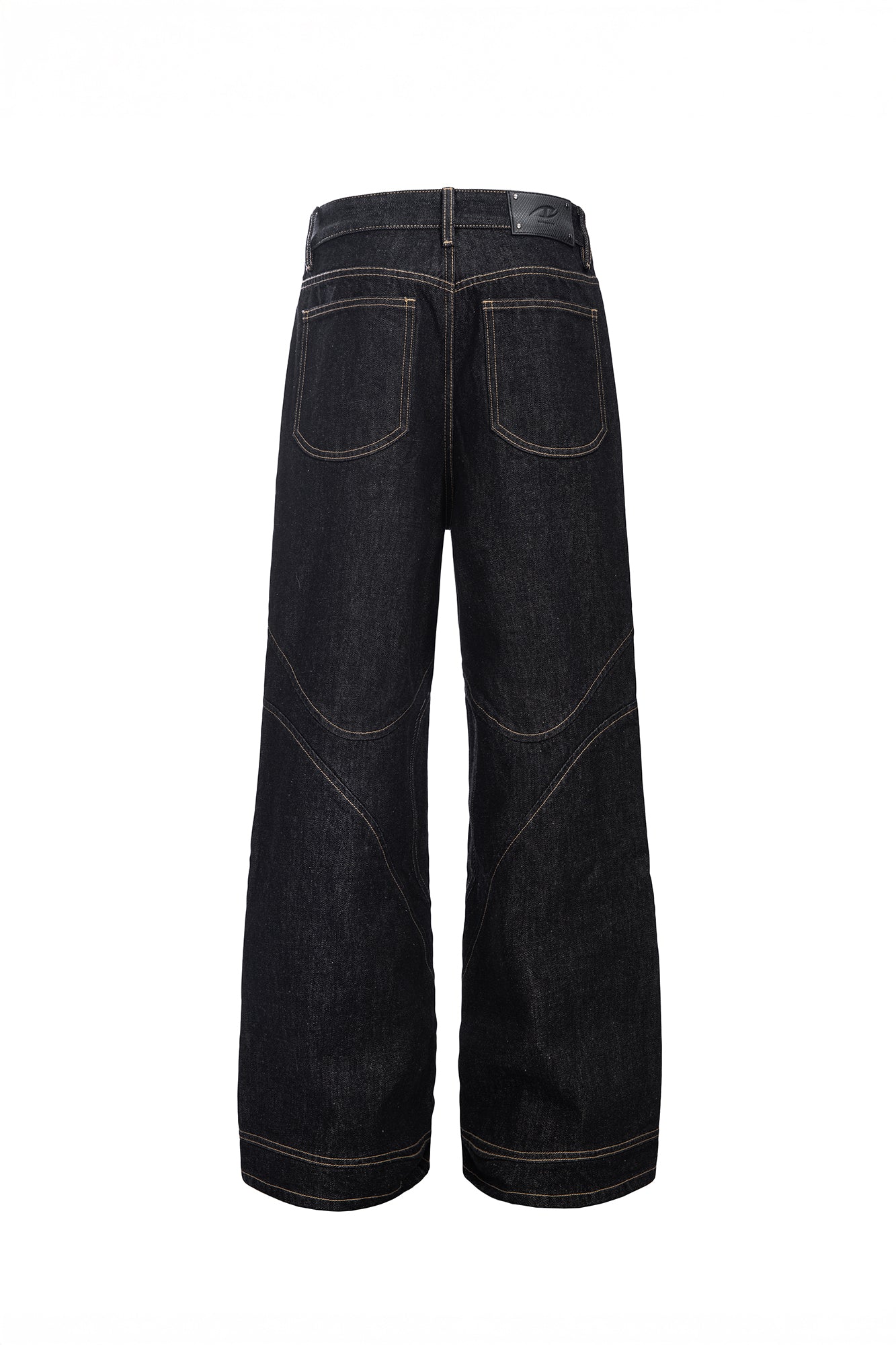 CATSSTAC Contrast Stitch Paneled Raw Jeans