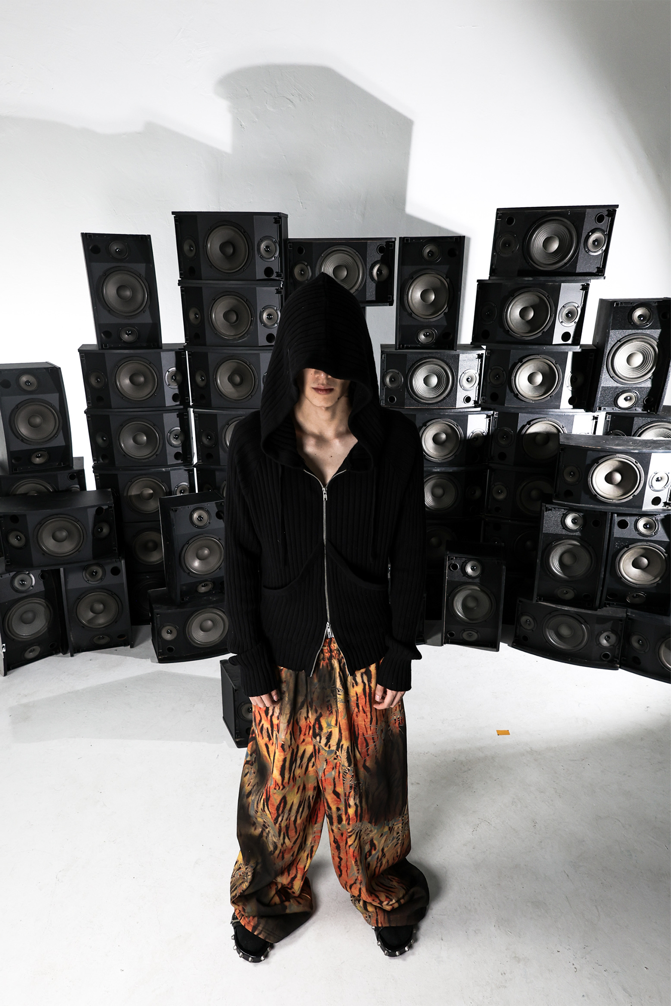 PCCVISION Full-Print Washed Drawstring Sweatpants