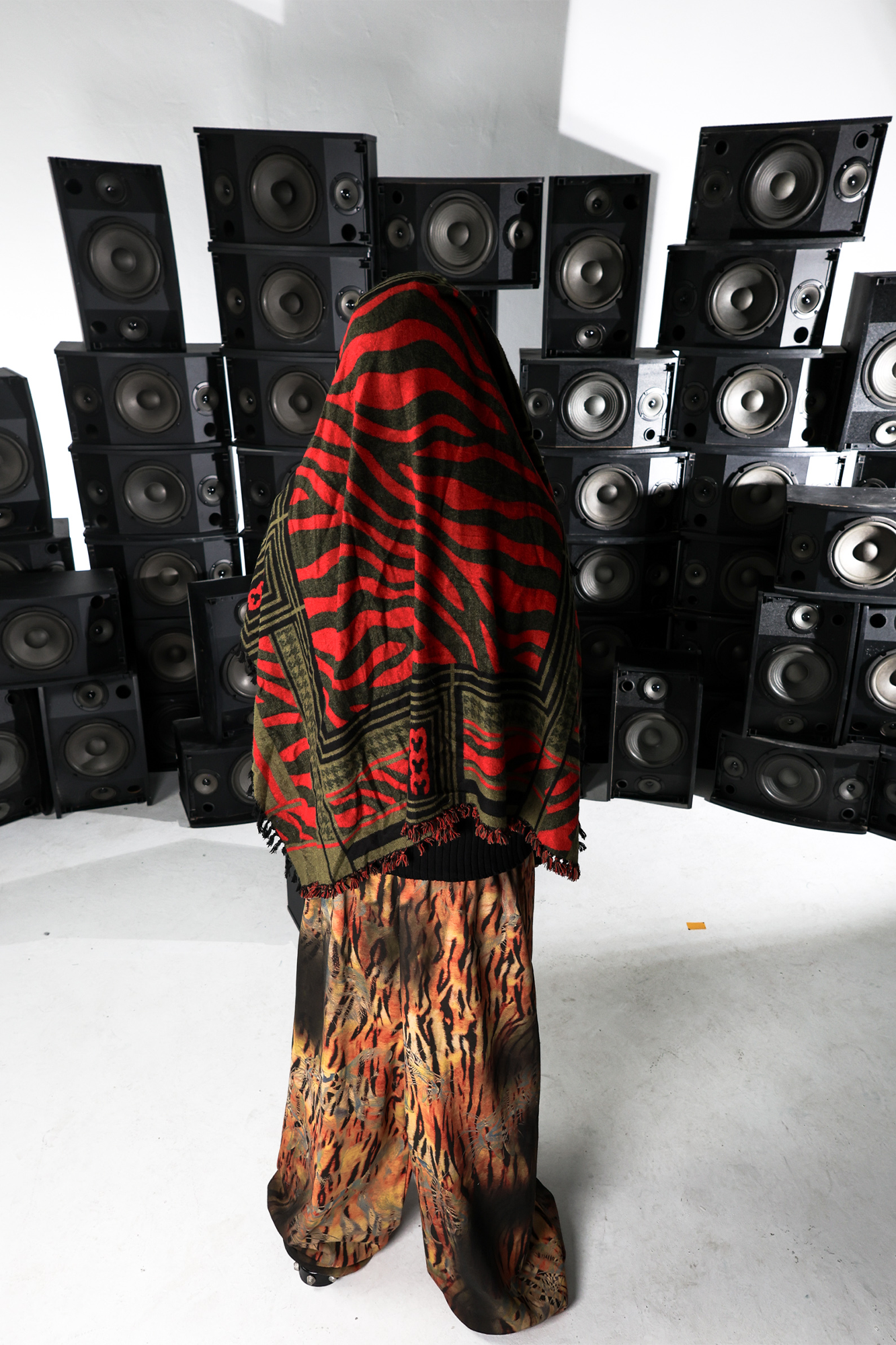 PCCVISION Full-Print Washed Drawstring Sweatpants