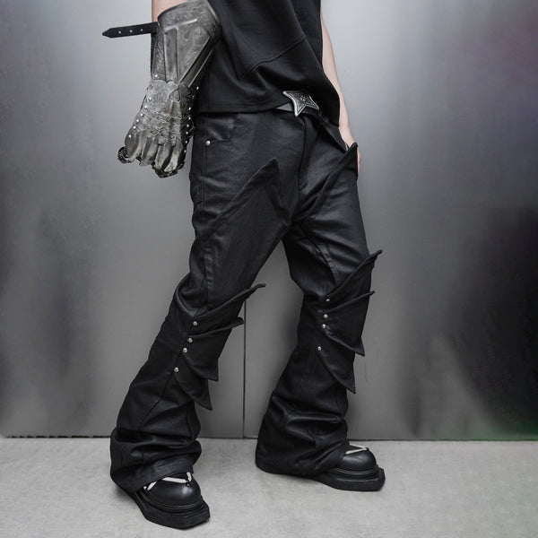 SSIN7 Shapeable Armored Waxed Flared Jeans