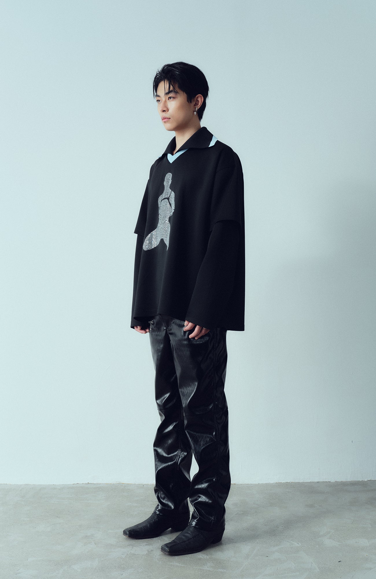 KADAKADA Diamond Graphic Layered Jersey