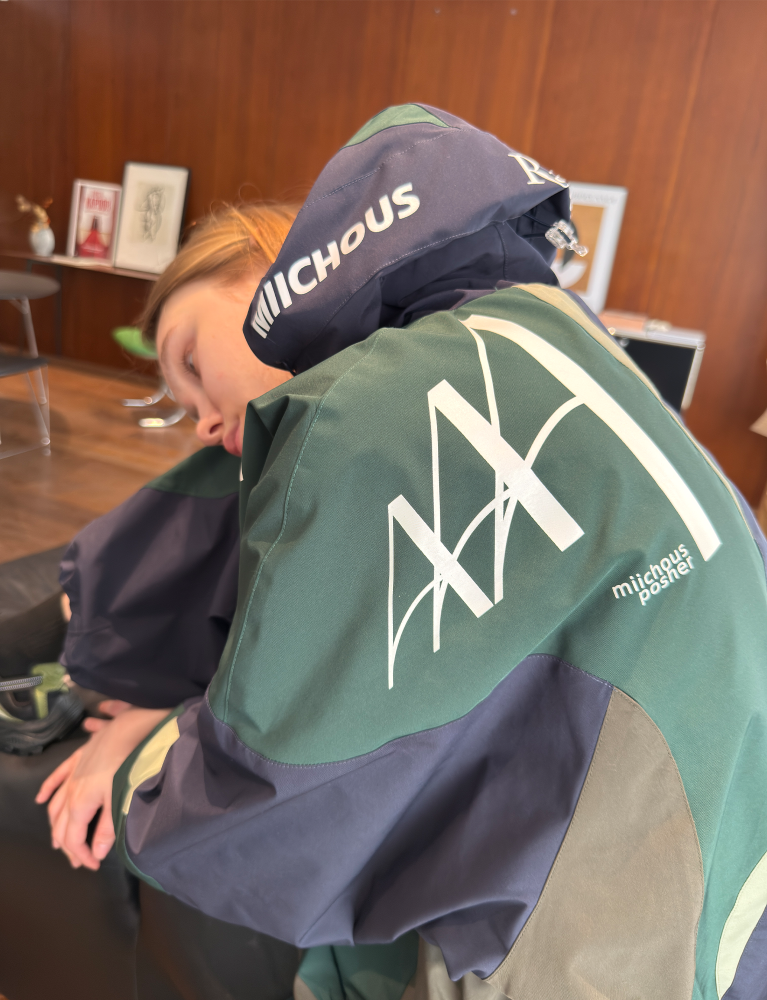 MIICHOUS Contrast Racer Graphic Panel Jacket
