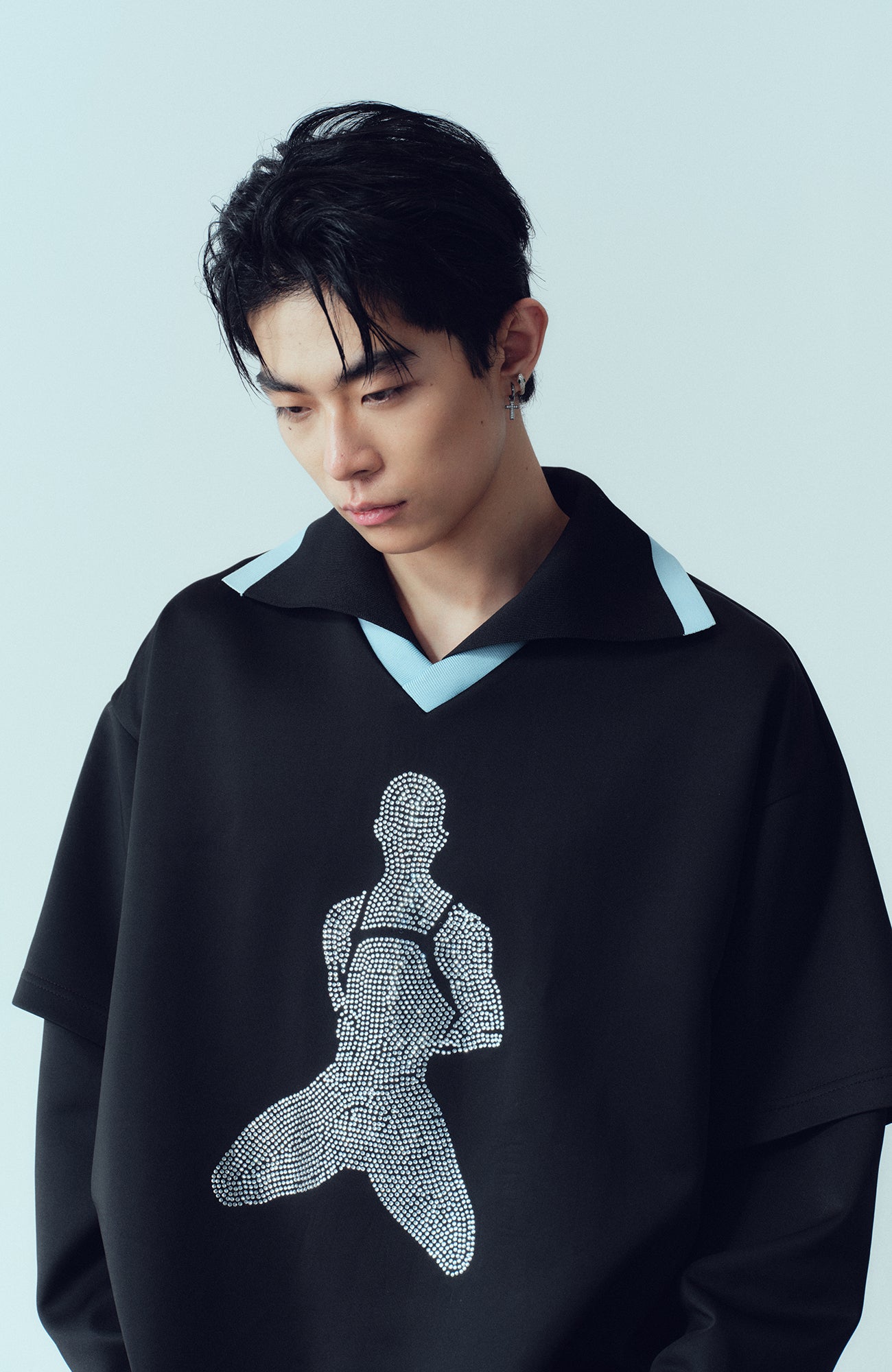 KADAKADA Diamond Graphic Layered Jersey