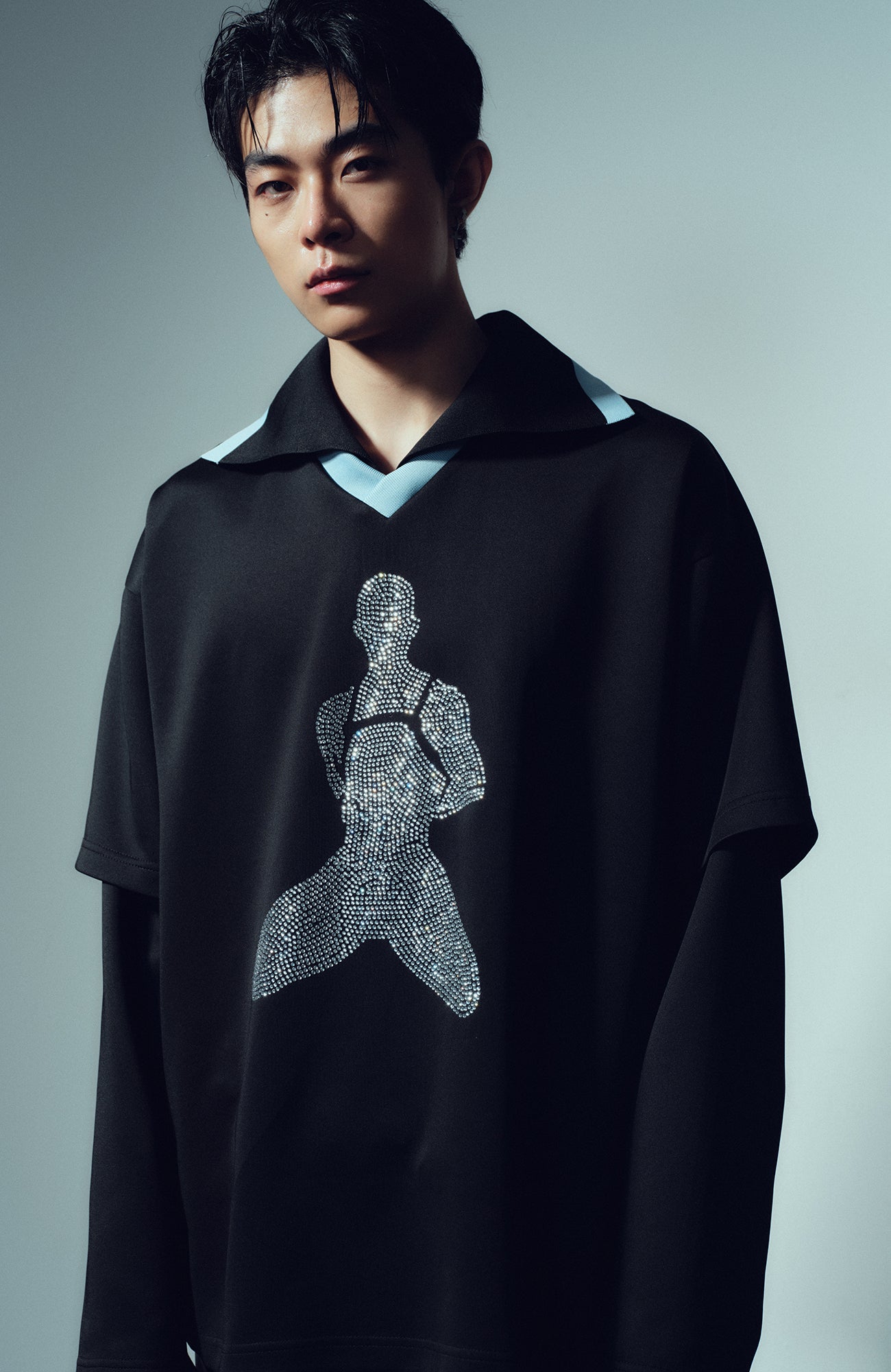 KADAKADA Diamond Graphic Layered Jersey