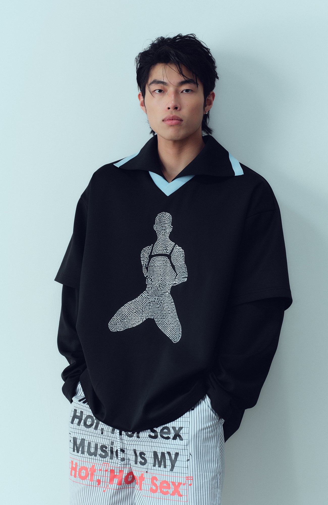 KADAKADA Diamond Graphic Layered Jersey