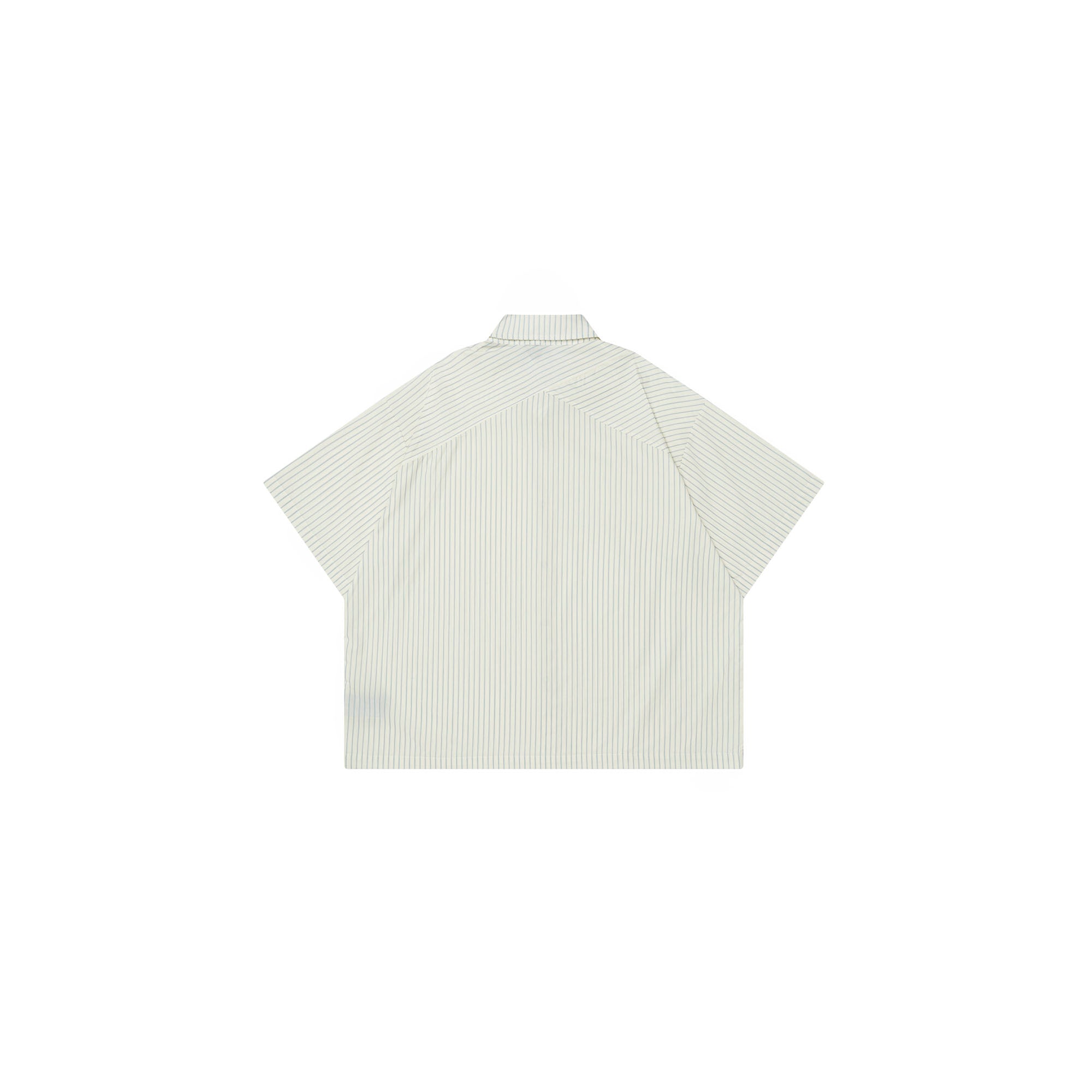 OVDY Pinstriped Cross Paneled Back Half Shirt, premium urban and streetwear designers apparel on PROJECTISR.com, OVDY