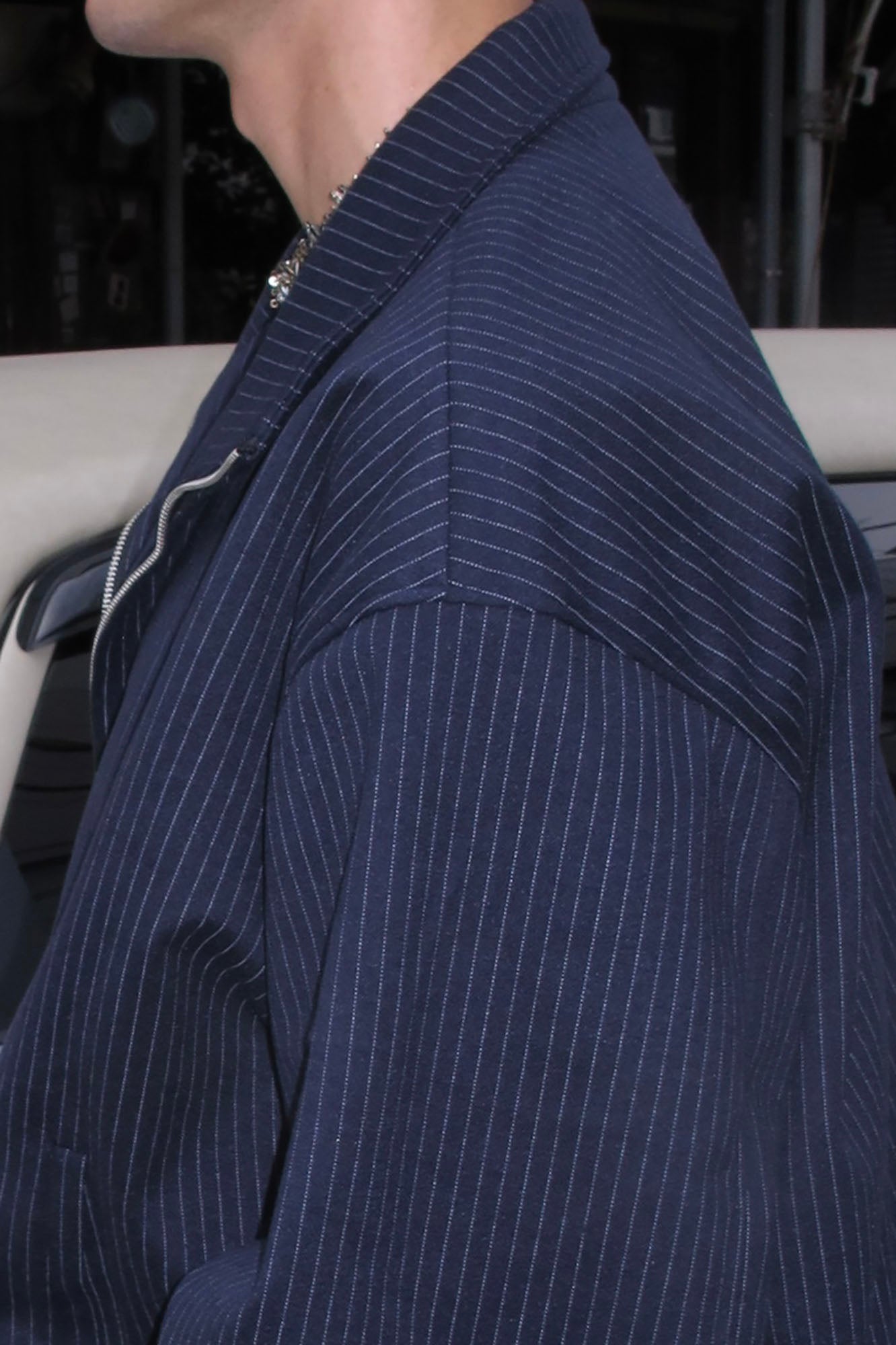 SOURPLUM Classic Striped Harrington Jacket