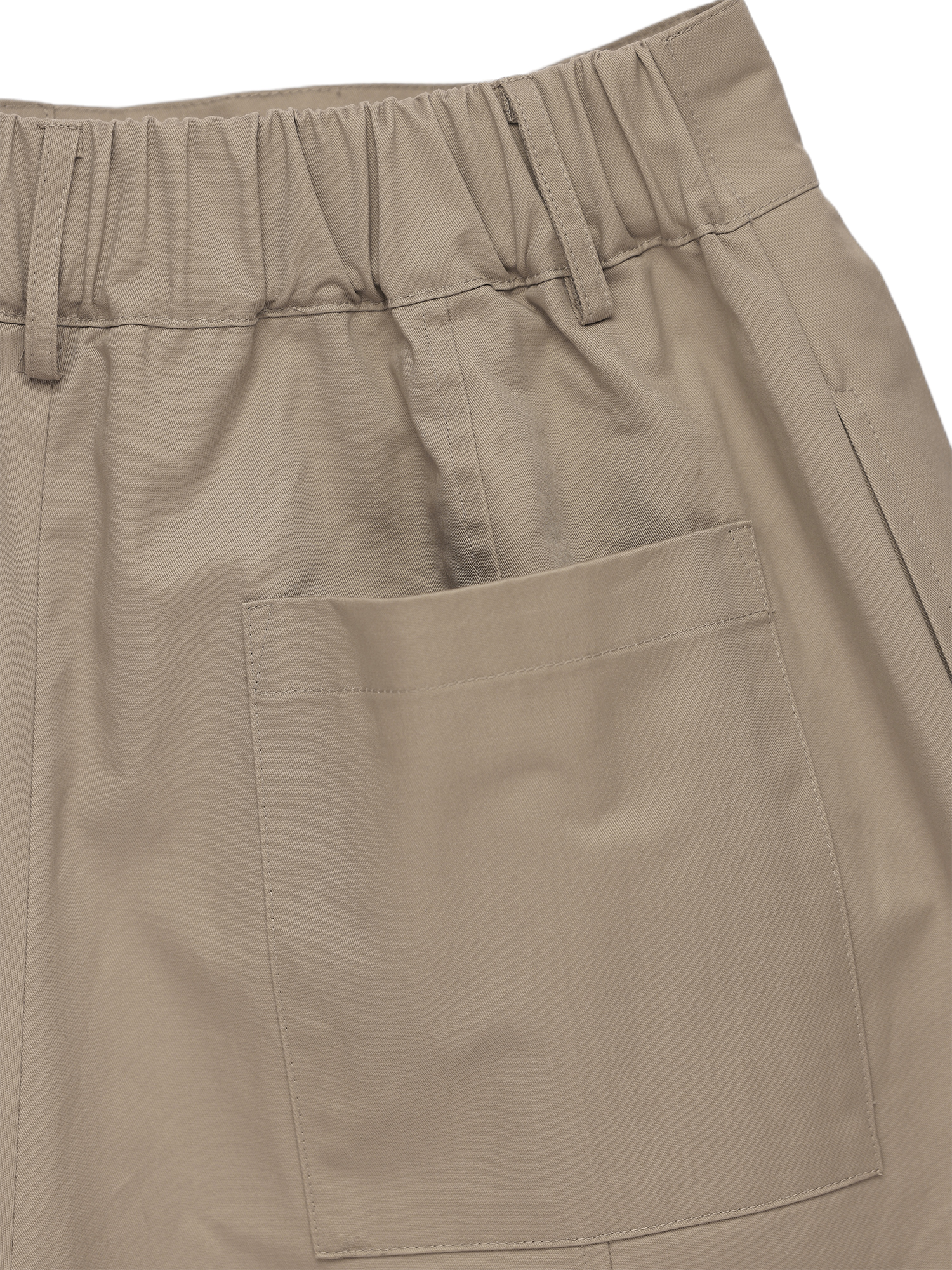 6CRAYON Retro Double-Pleat Wide-Leg Shorts Khaki