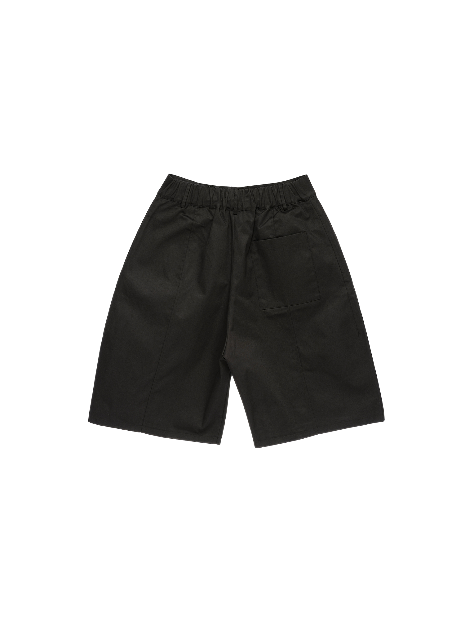 6CRAYON Retro Double-Pleat Wide-Leg Shorts Black