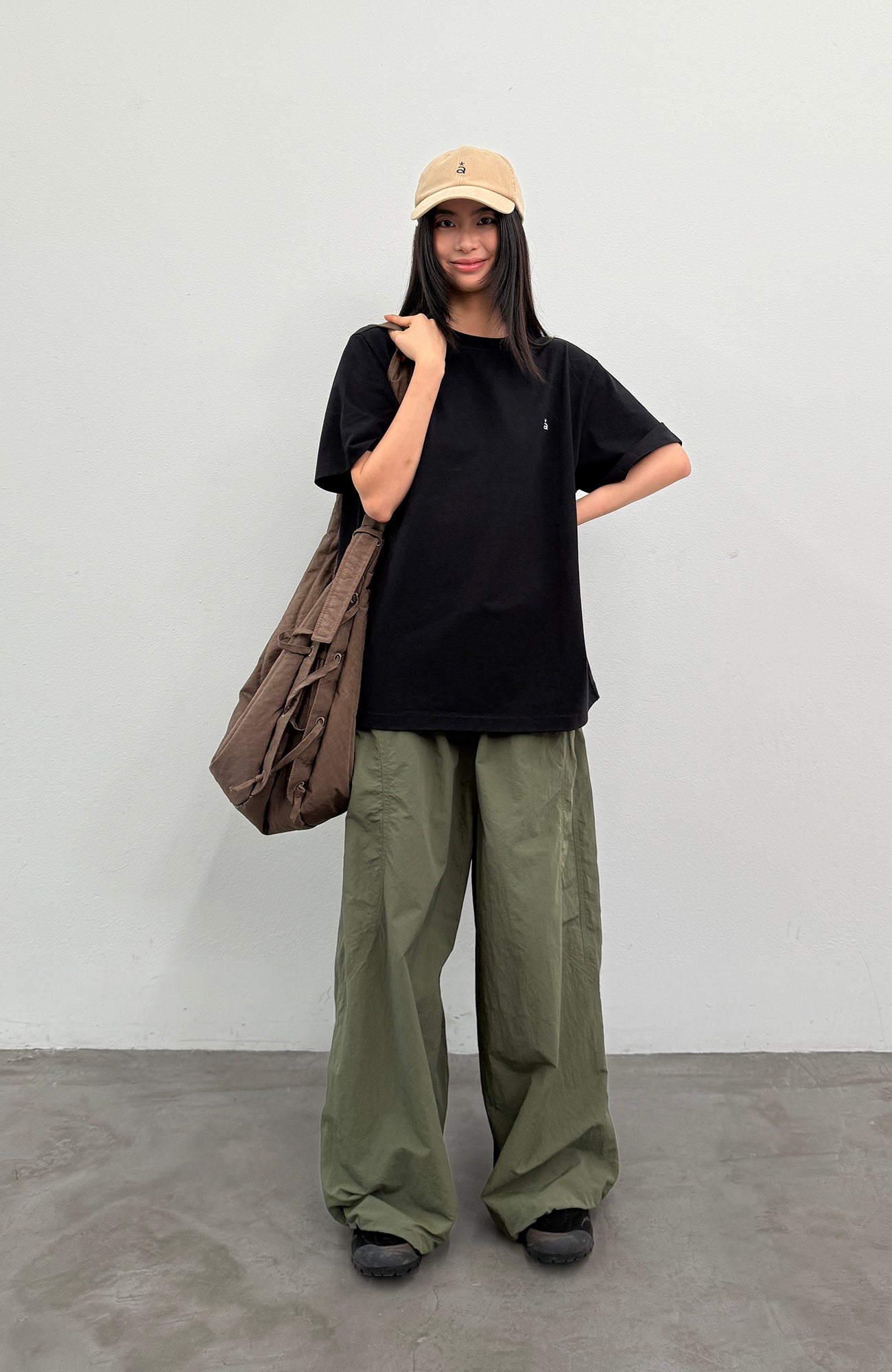 ROARINGWILD A ARCH Quick-Dry Wide-Leg Parachute Pants