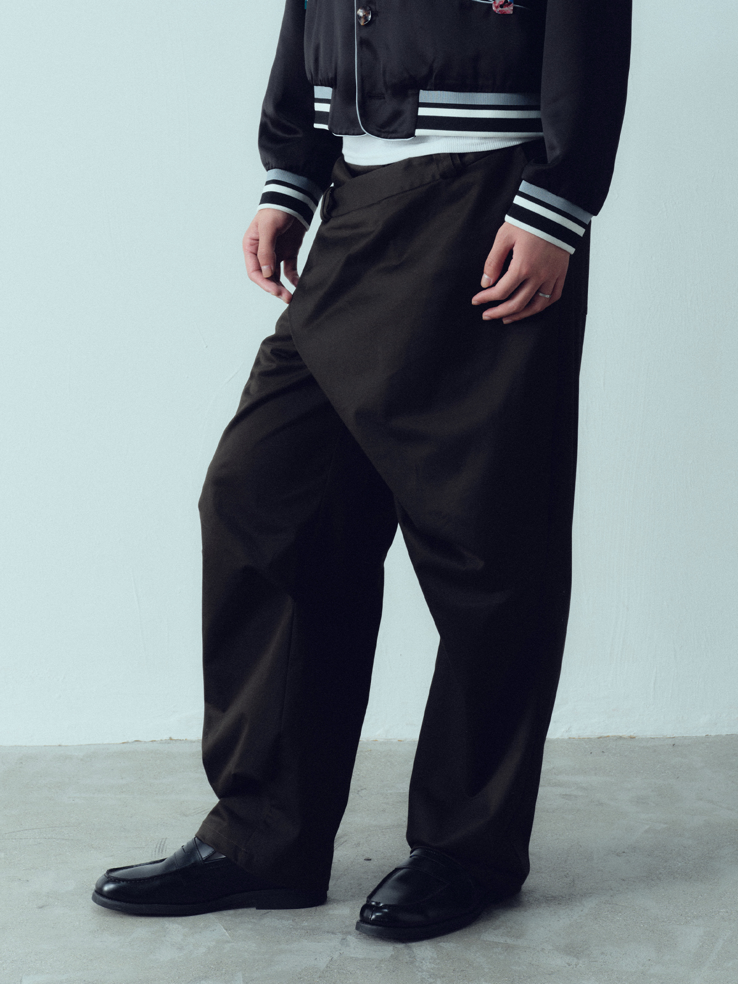 KADAKADA Deconstructed Apron-Wrap Trousers