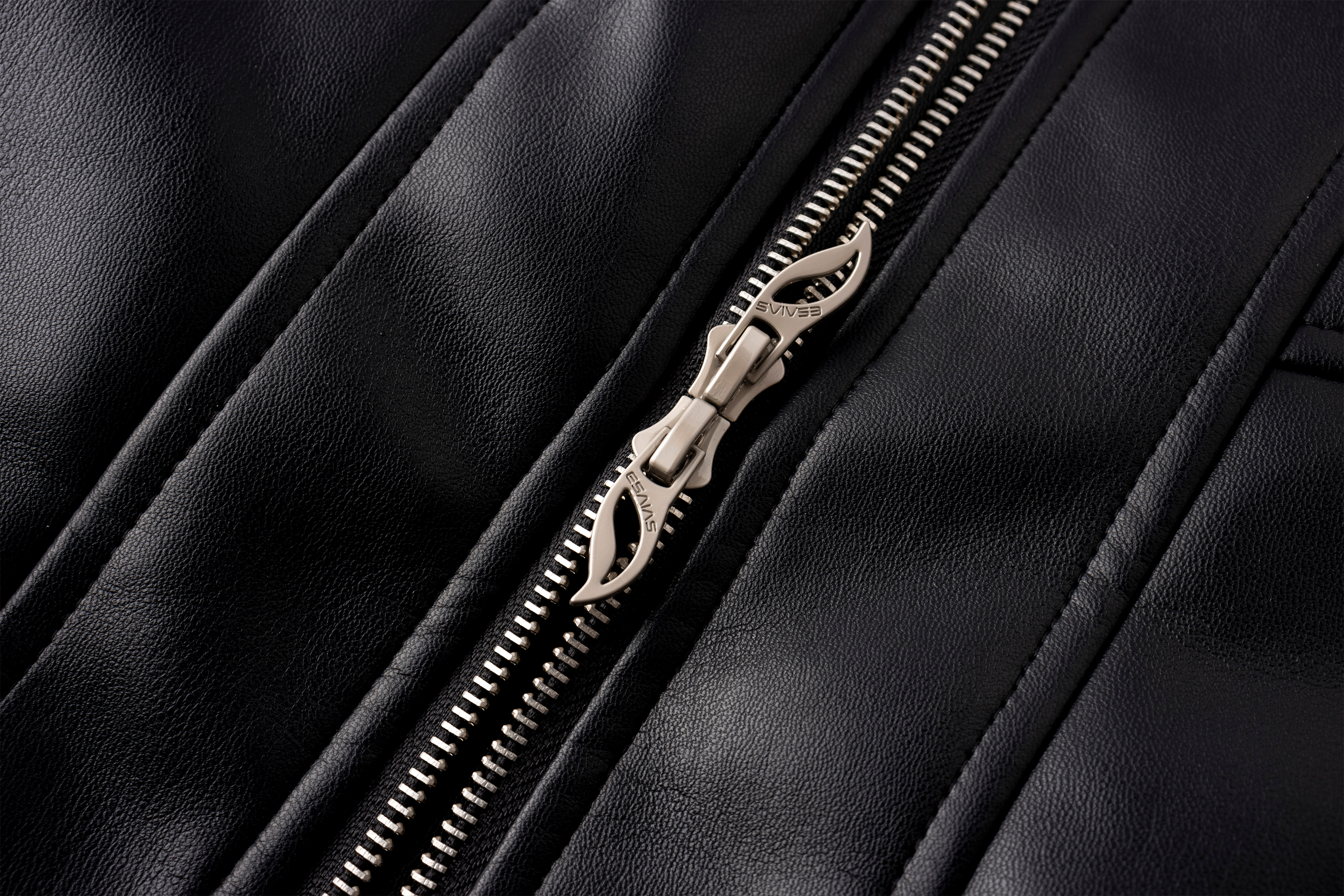 ESAIAS Deconstructed Stitch PU Jacket
