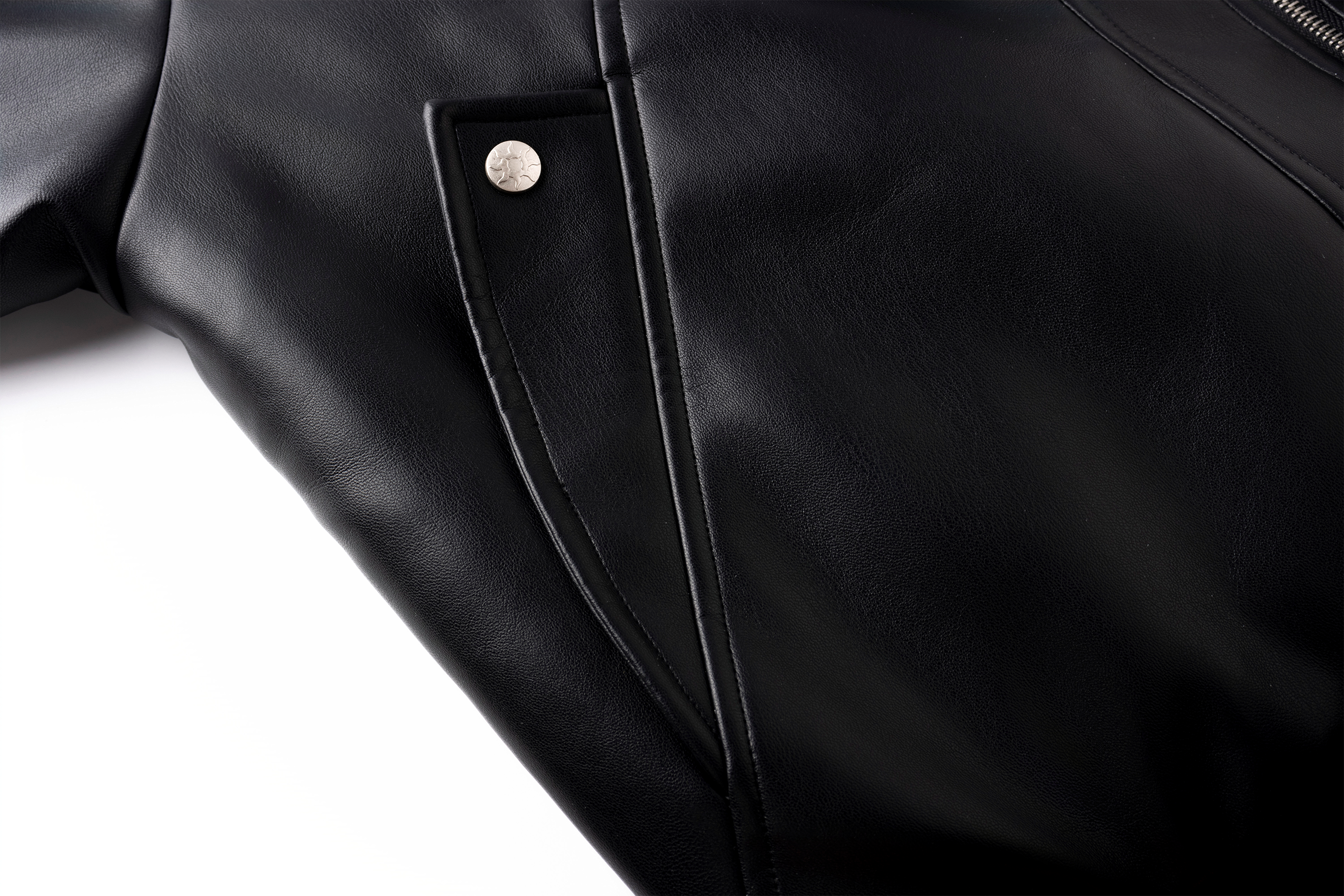 ESAIAS Deconstructed Stitch PU Jacket