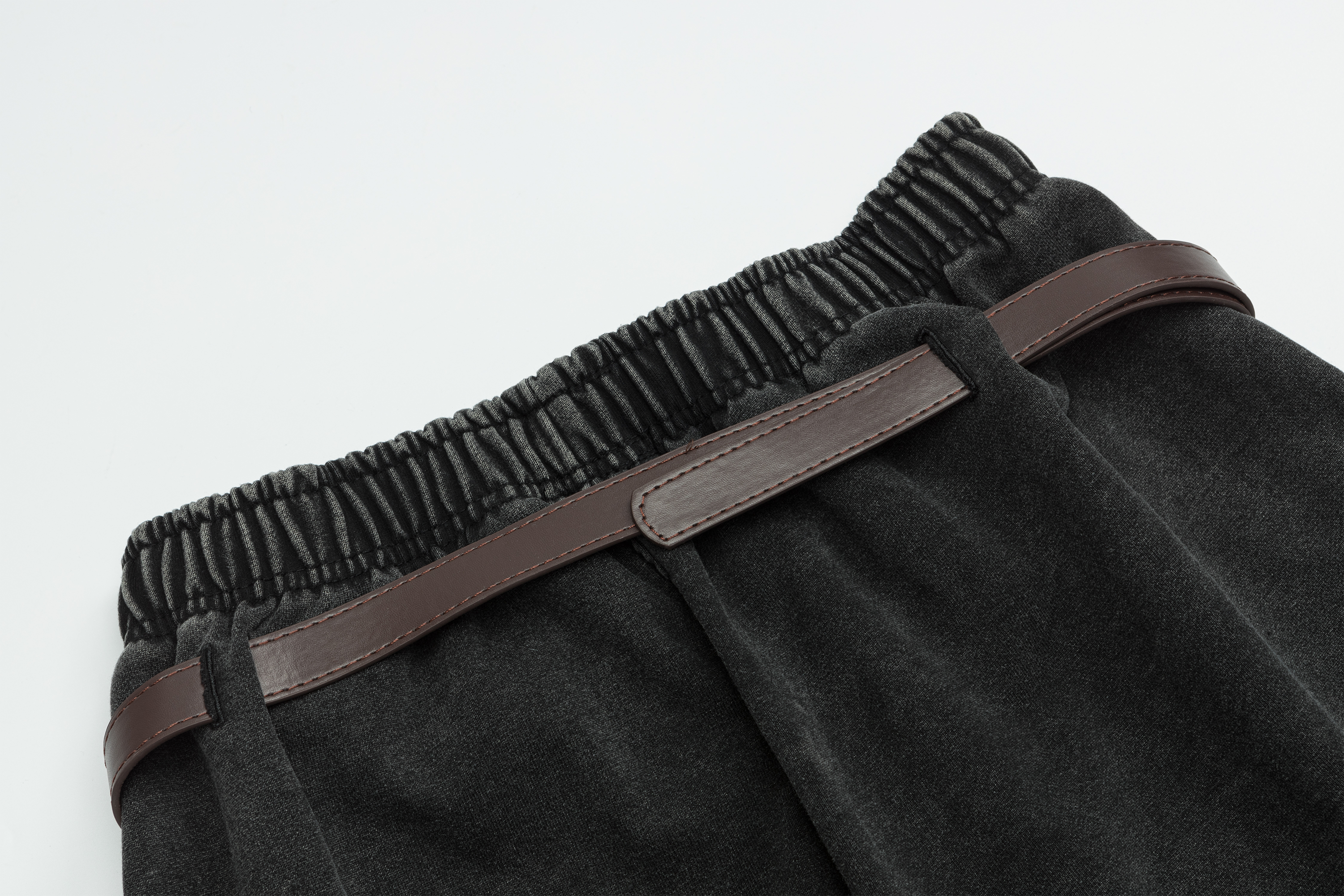 OVDY Retro Belt Curved-Leg Denim Pants, premium urban and streetwear designers apparel on PROJECTISR.com, DVDY