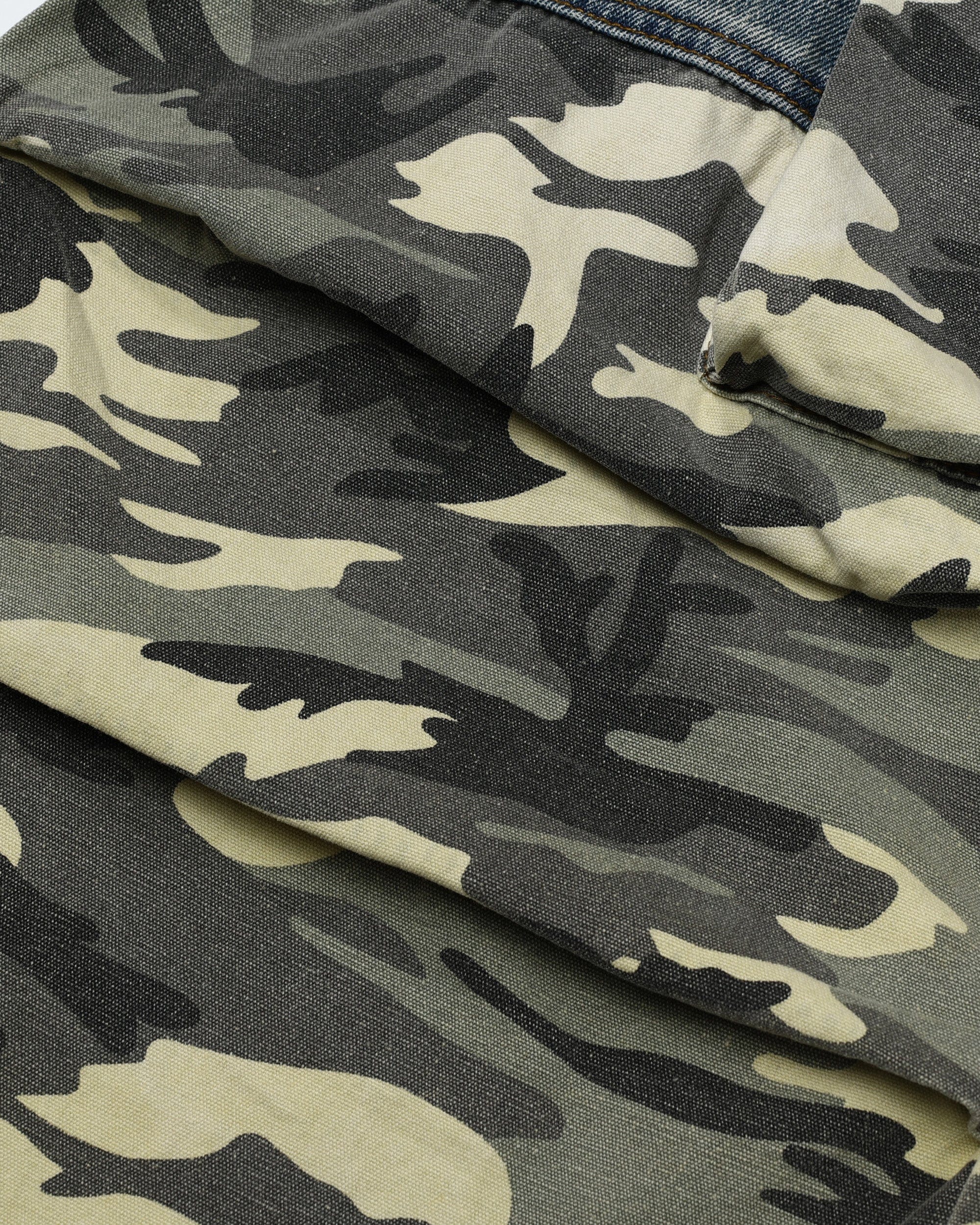 OVDY Camo Spliced Big-Pocket Jeans