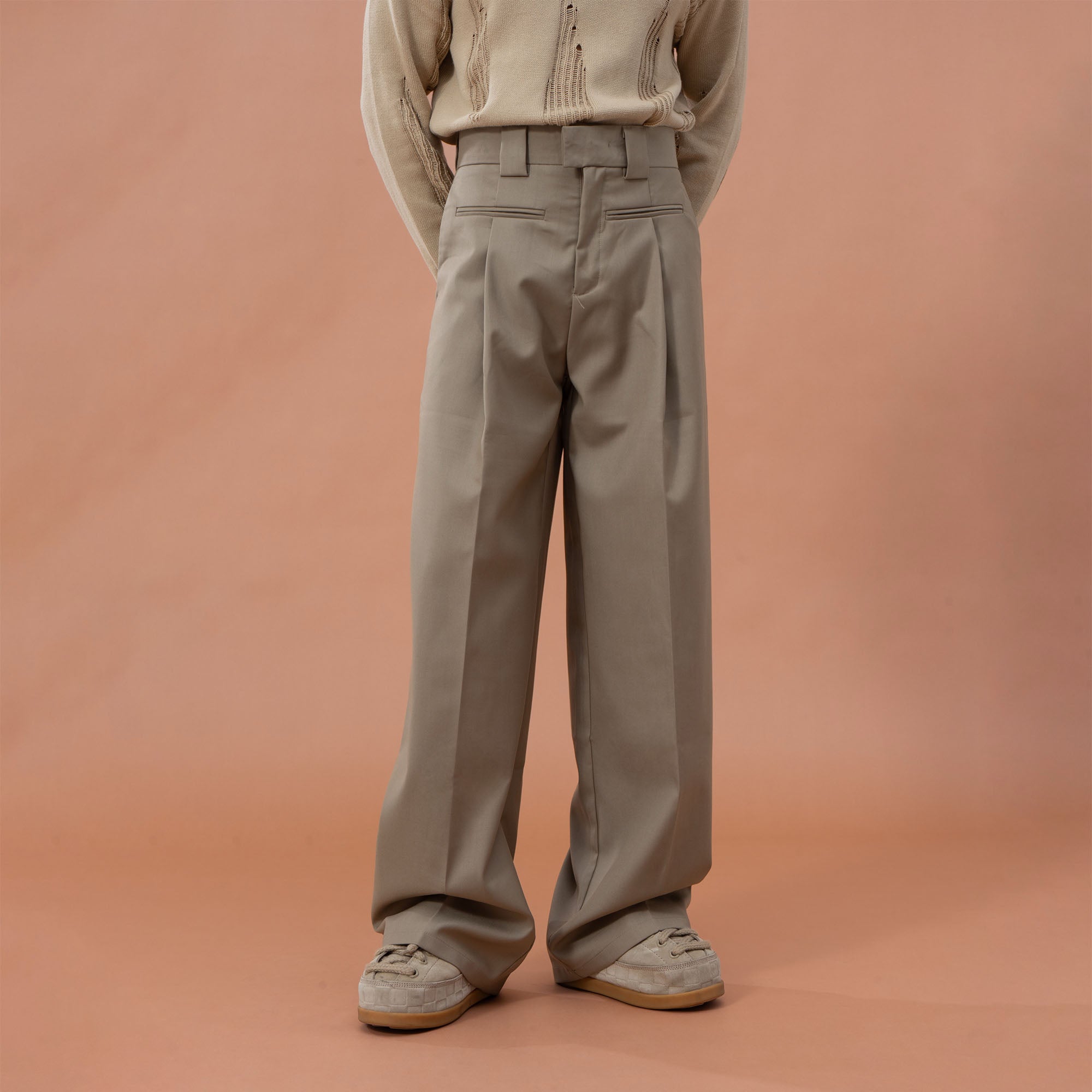 CLP Classic High-Waist Straight-Leg Pants