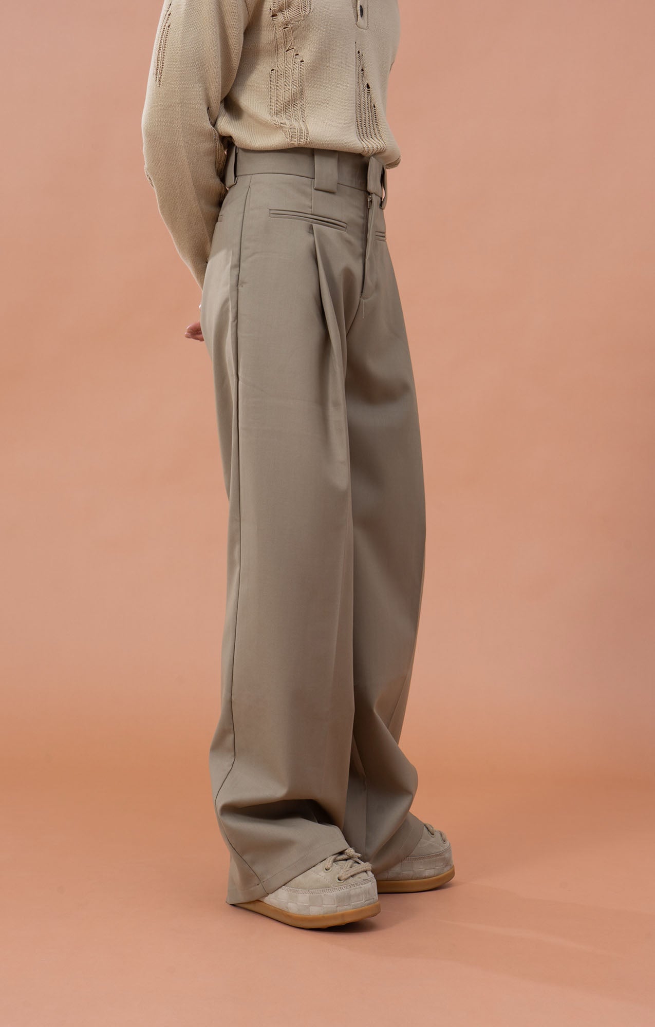CLP Classic High-Waist Straight-Leg Pants