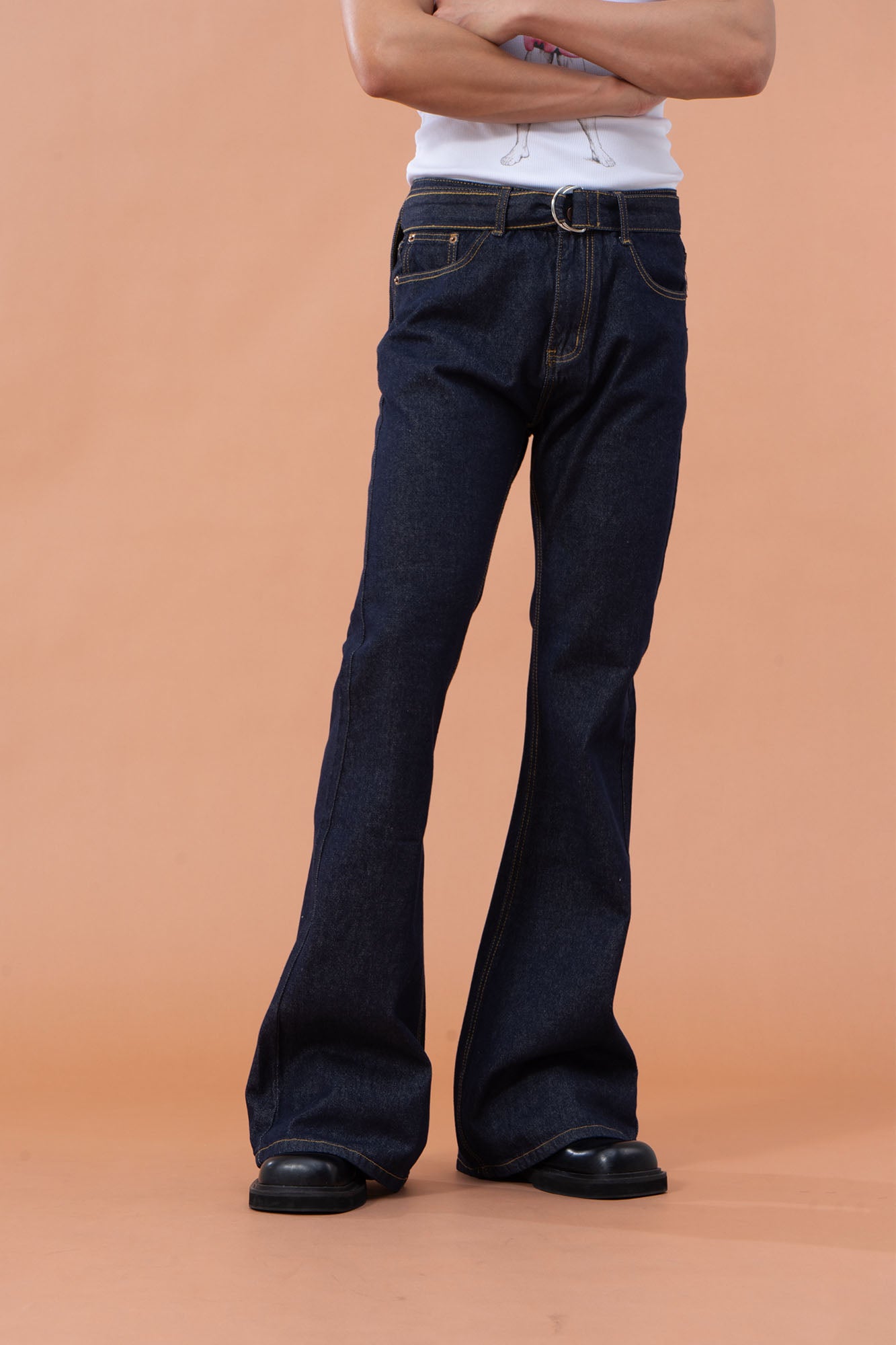 CLP Retro Flared Raw Jeans