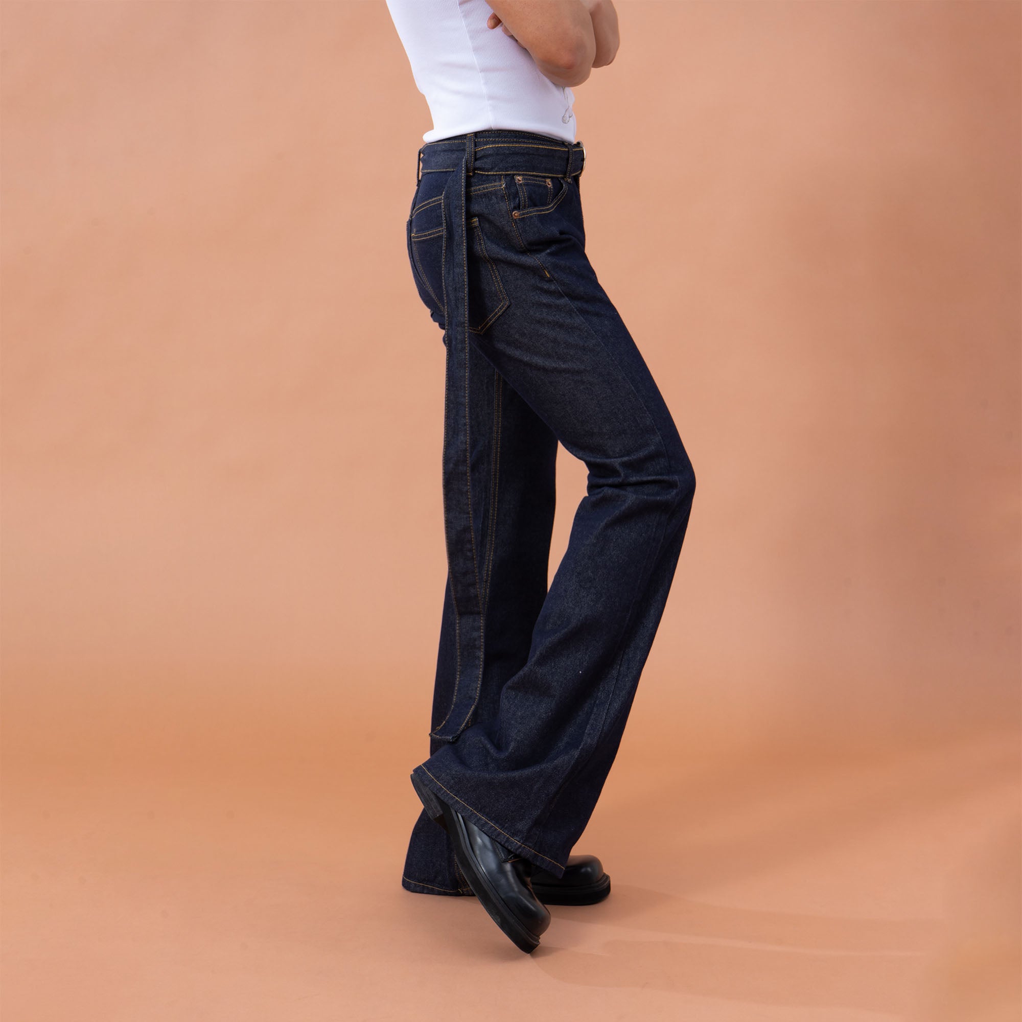 CLP Retro Flared Raw Jeans