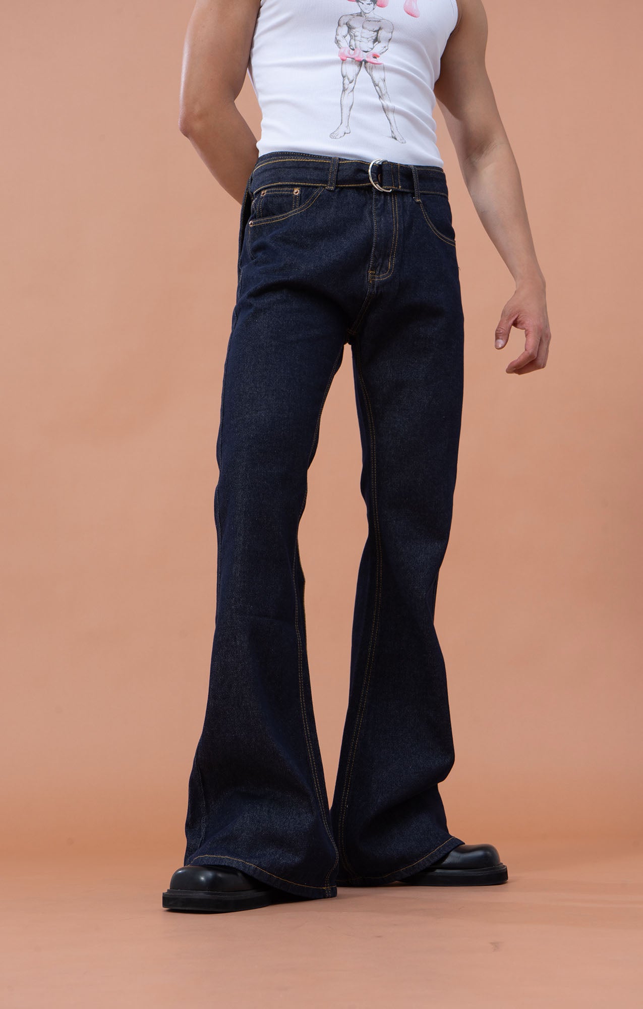 CLP Retro Flared Raw Jeans
