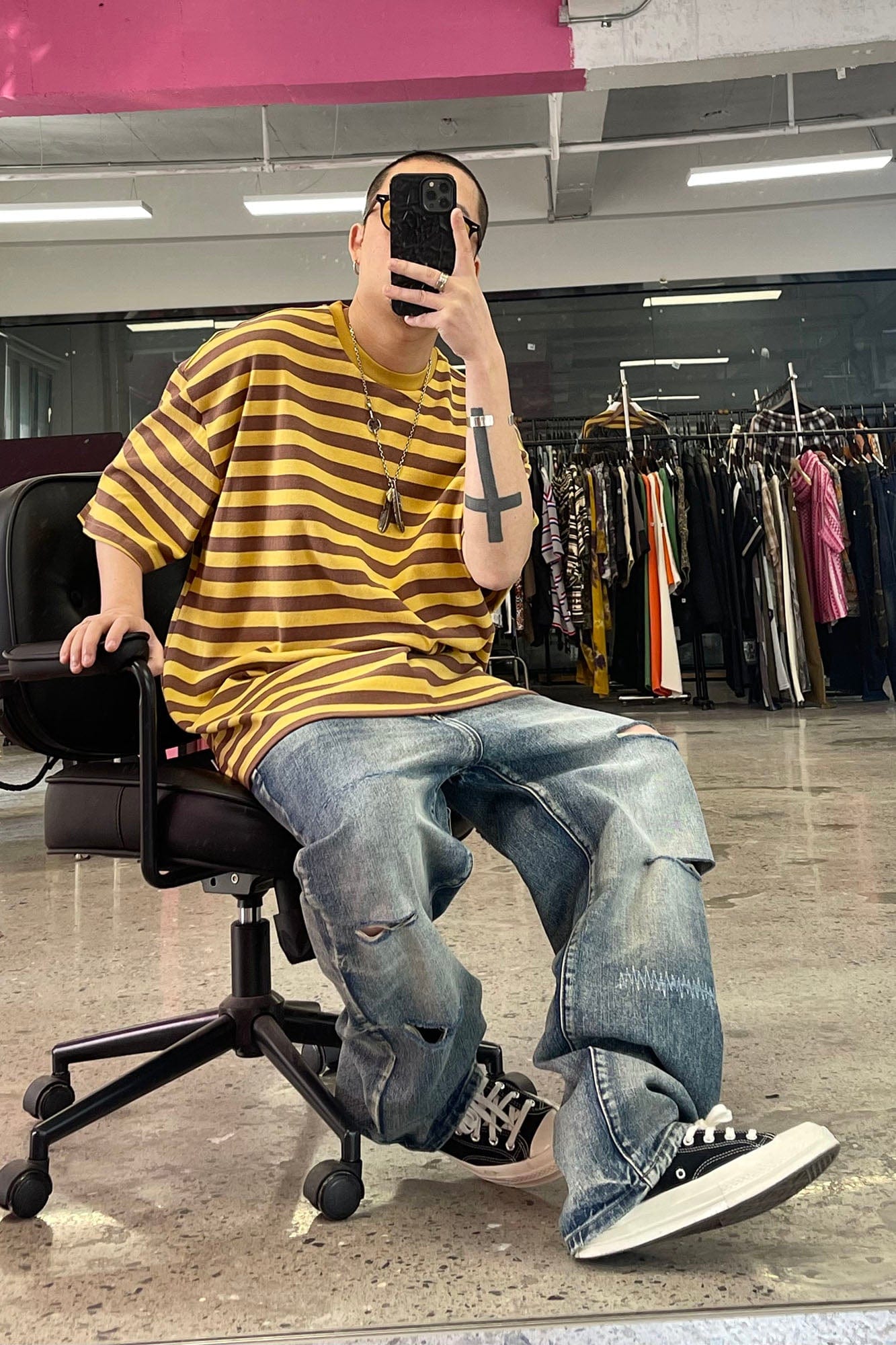 ME DA IGUAL Distressed Ripped Whisker Washed Jeans, premium urban and streetwear designers apparel on PROJECTISR.com, ME DA IGUAL