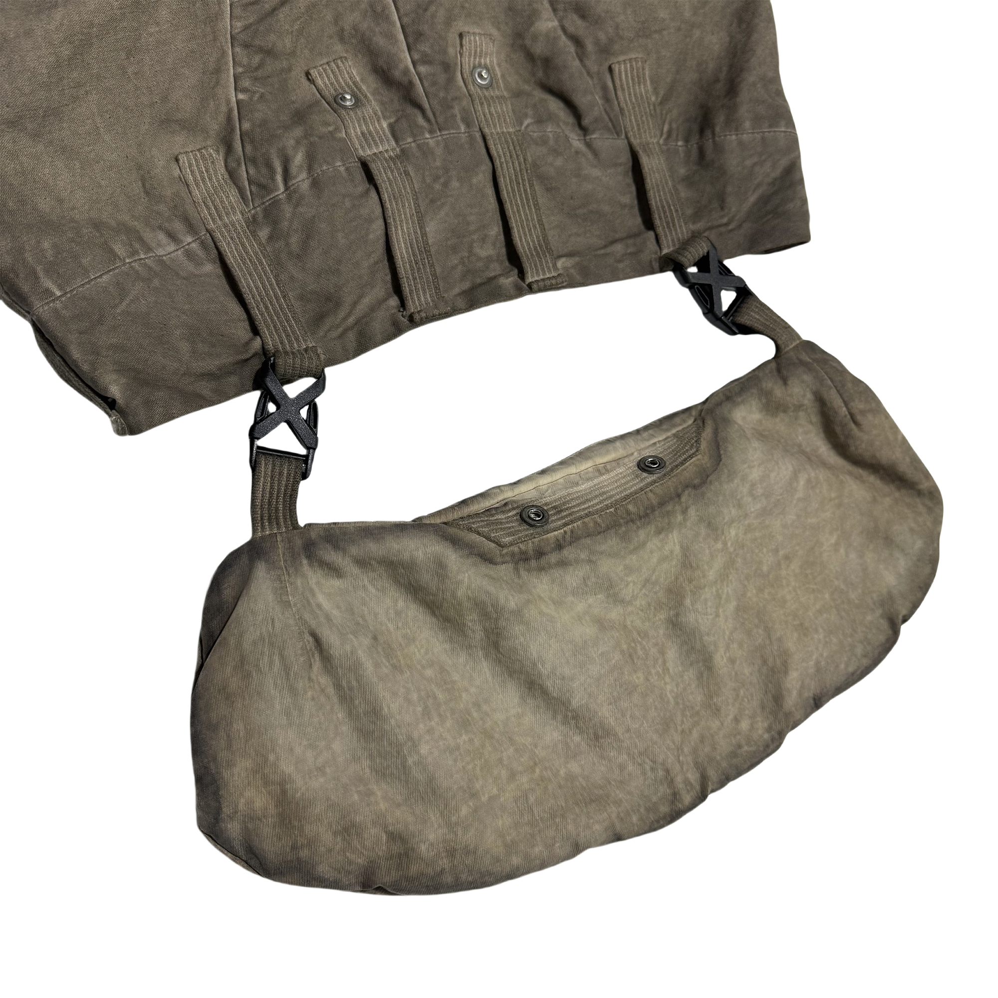 STEAM Washed Multi-Pocket Detachable Waist Bag Cargo Pants