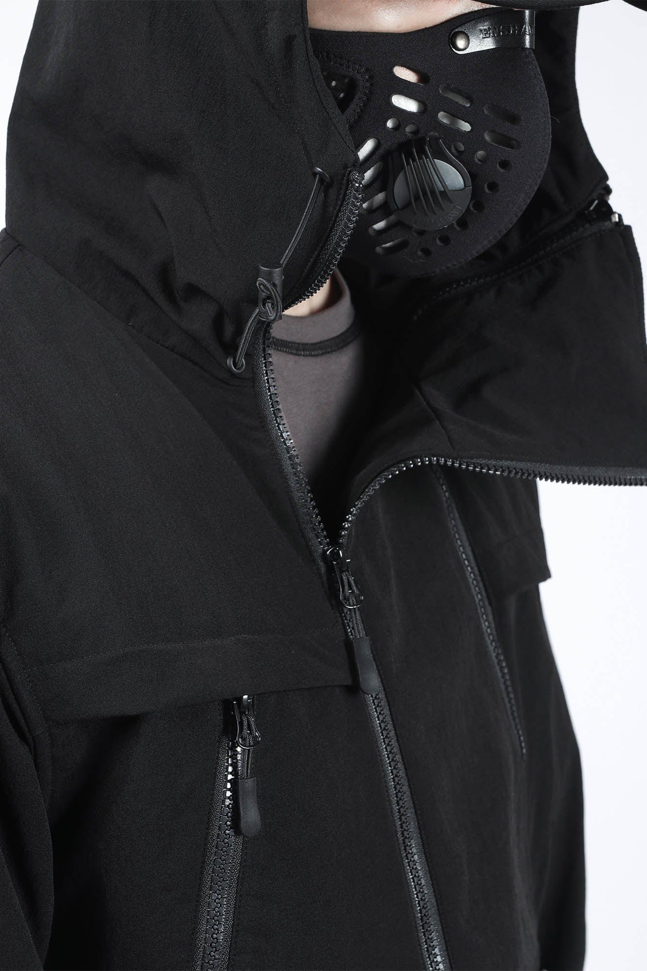 SILENSTORM Asymmetrical Multi-Zip Hooded Jacket, premium urban and streetwear designers apparel on PROJECTISR.com, SILENSTORM