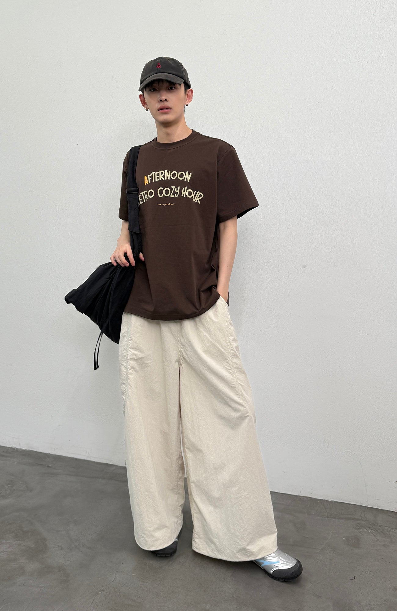 ROARINGWILD A ARCH Quick-Dry Wide-Leg Parachute Pants