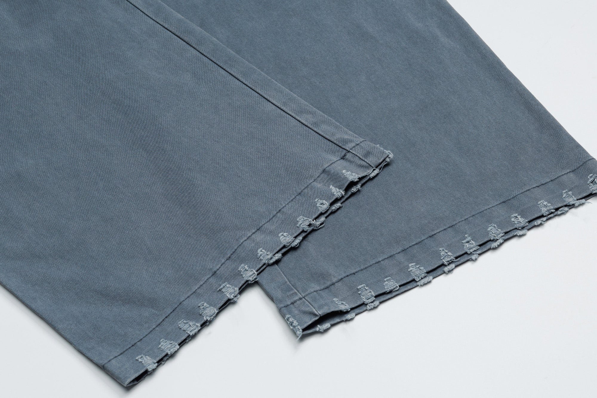 OVDY Layered-Waist Distressed Straight-Leg Pants, premium urban and streetwear designers apparel on PROJECTISR.com, OVDY