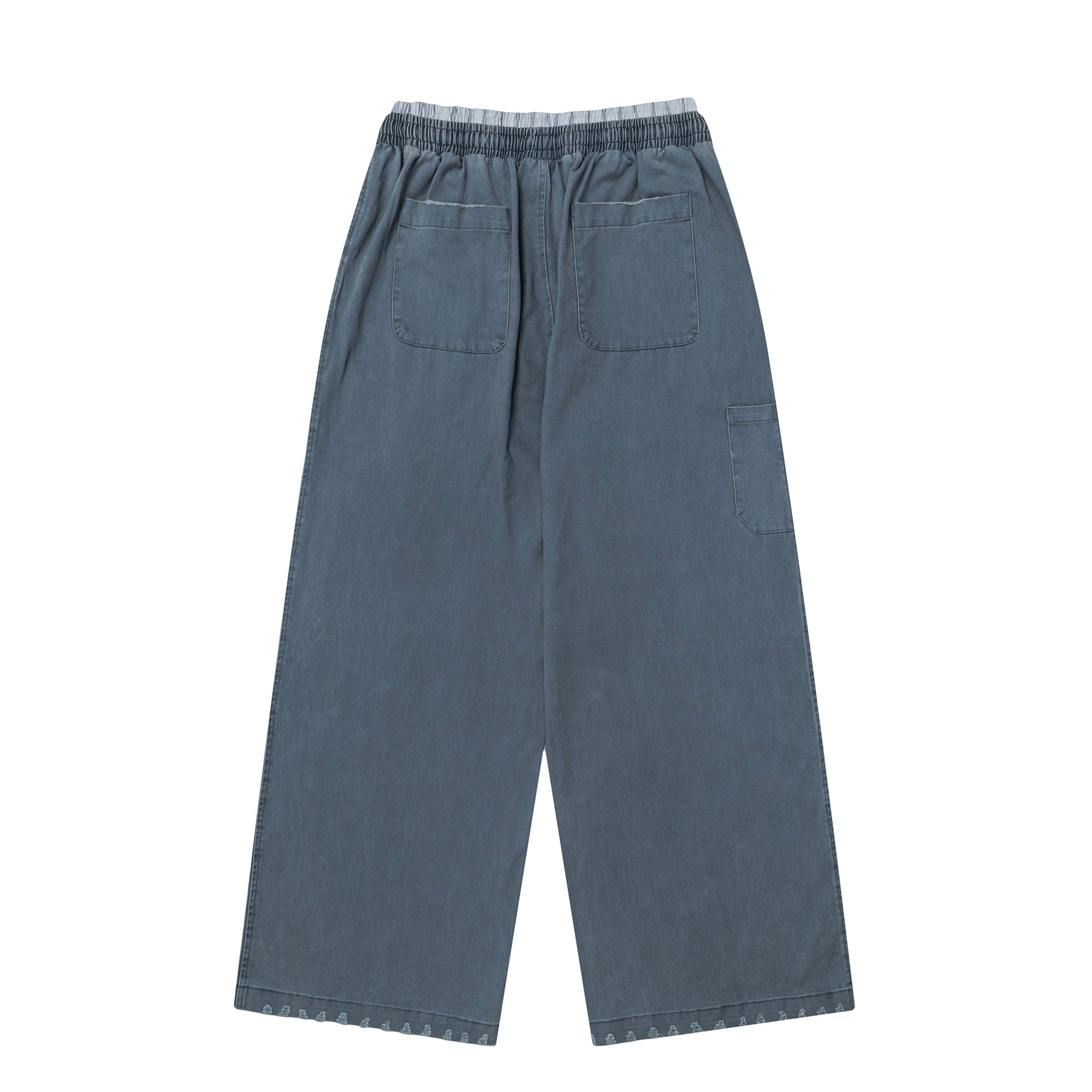 OVDY Layered-Waist Distressed Straight-Leg Pants, premium urban and streetwear designers apparel on PROJECTISR.com, OVDY