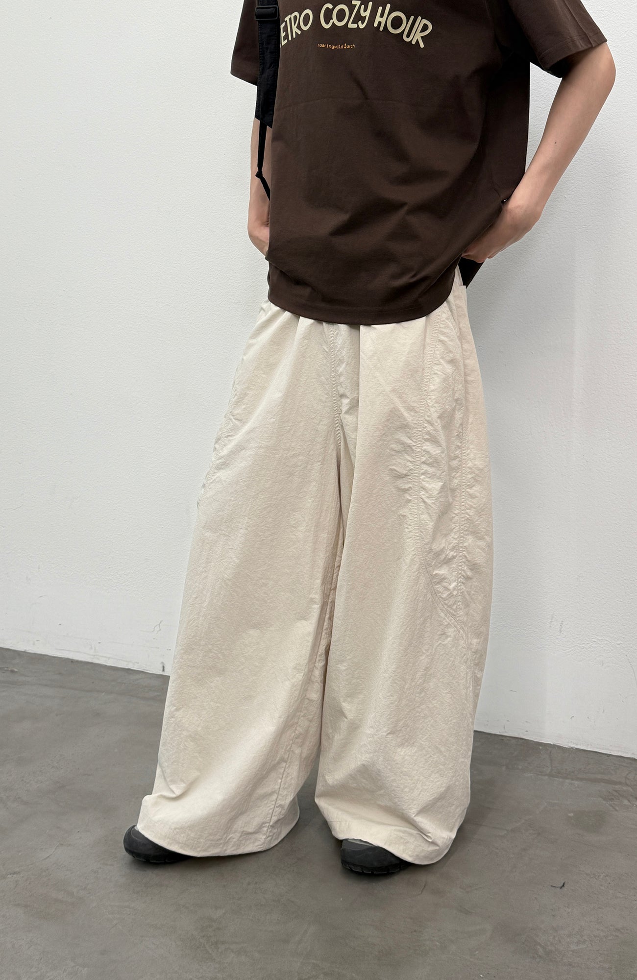 ROARINGWILD A ARCH Quick-Dry Wide-Leg Parachute Pants