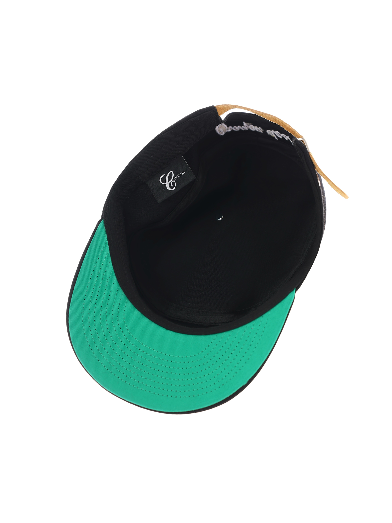 6CRAYON Retro Embroidered Flat-Brim Baseball Cap