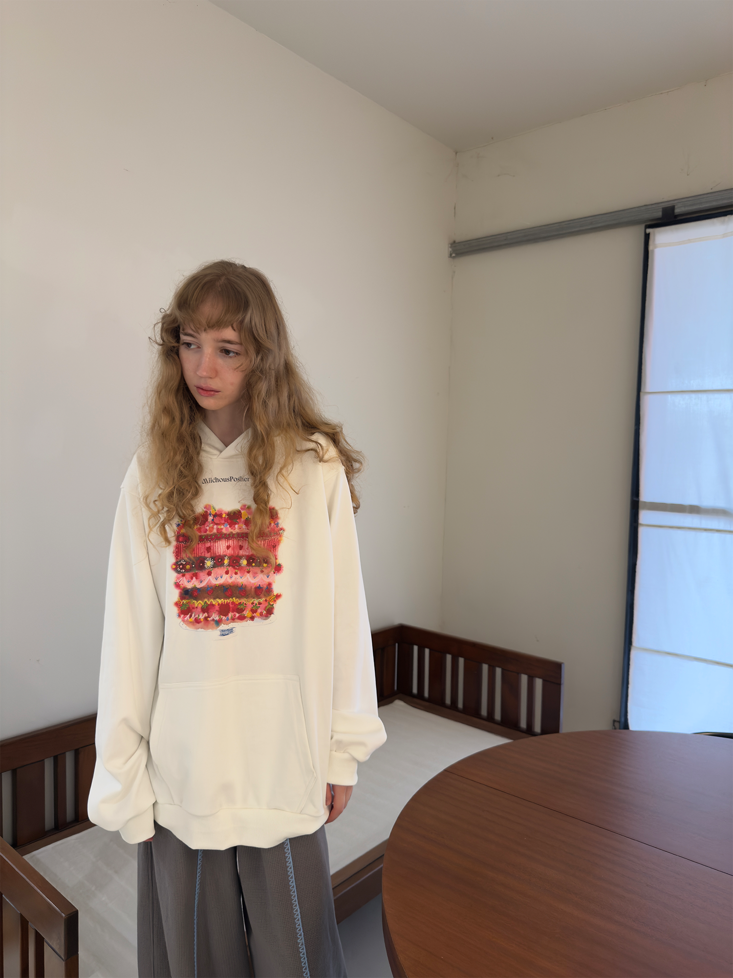 MIICHOUS Cake Graphic Oversized Hoodie