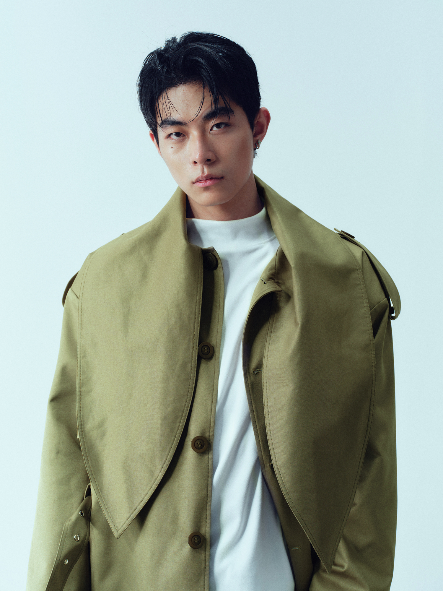 KADAKADA Scarf-Tie Waterproof Belted Trench