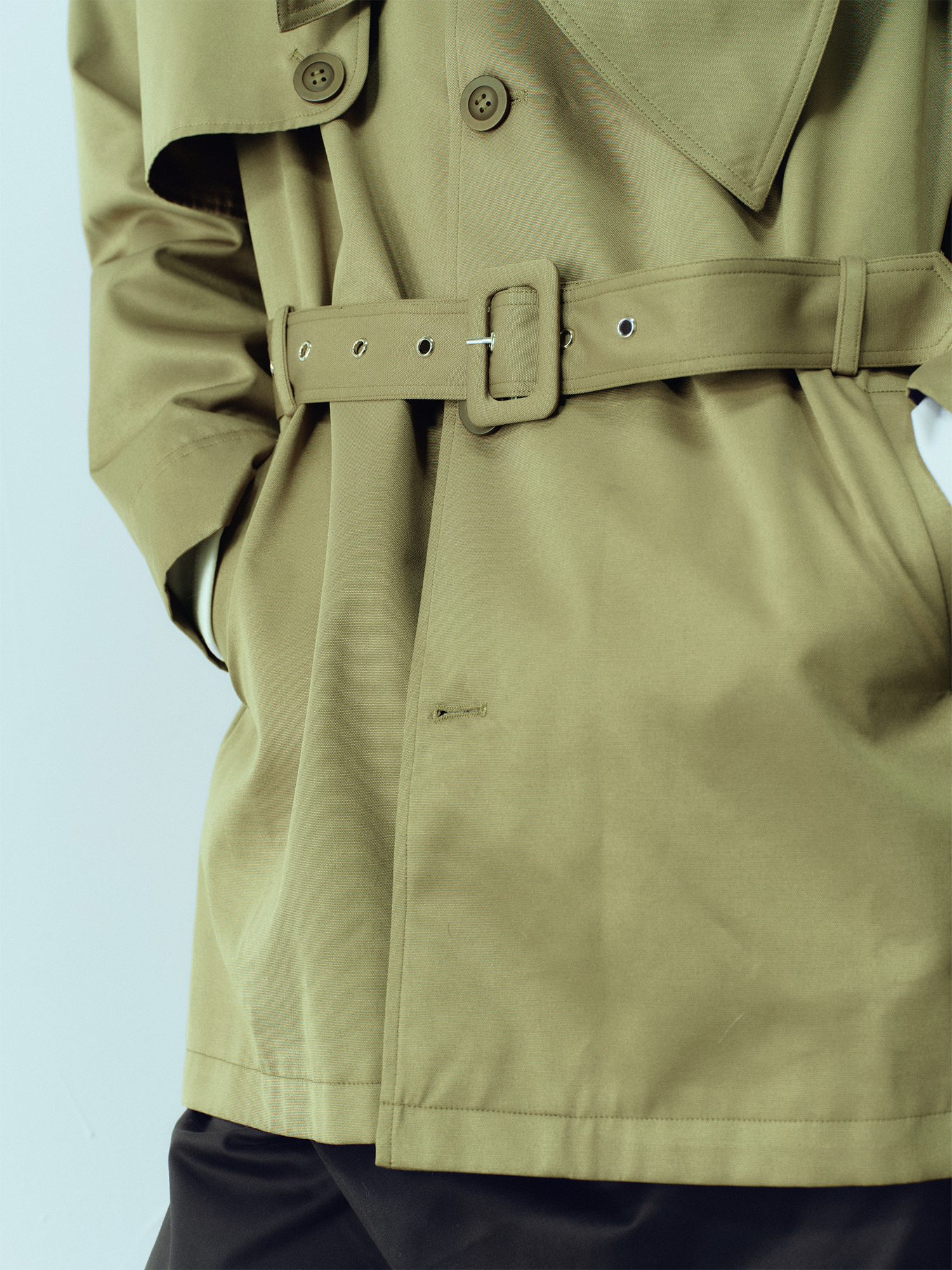 KADAKADA Scarf-Tie Waterproof Belted Trench