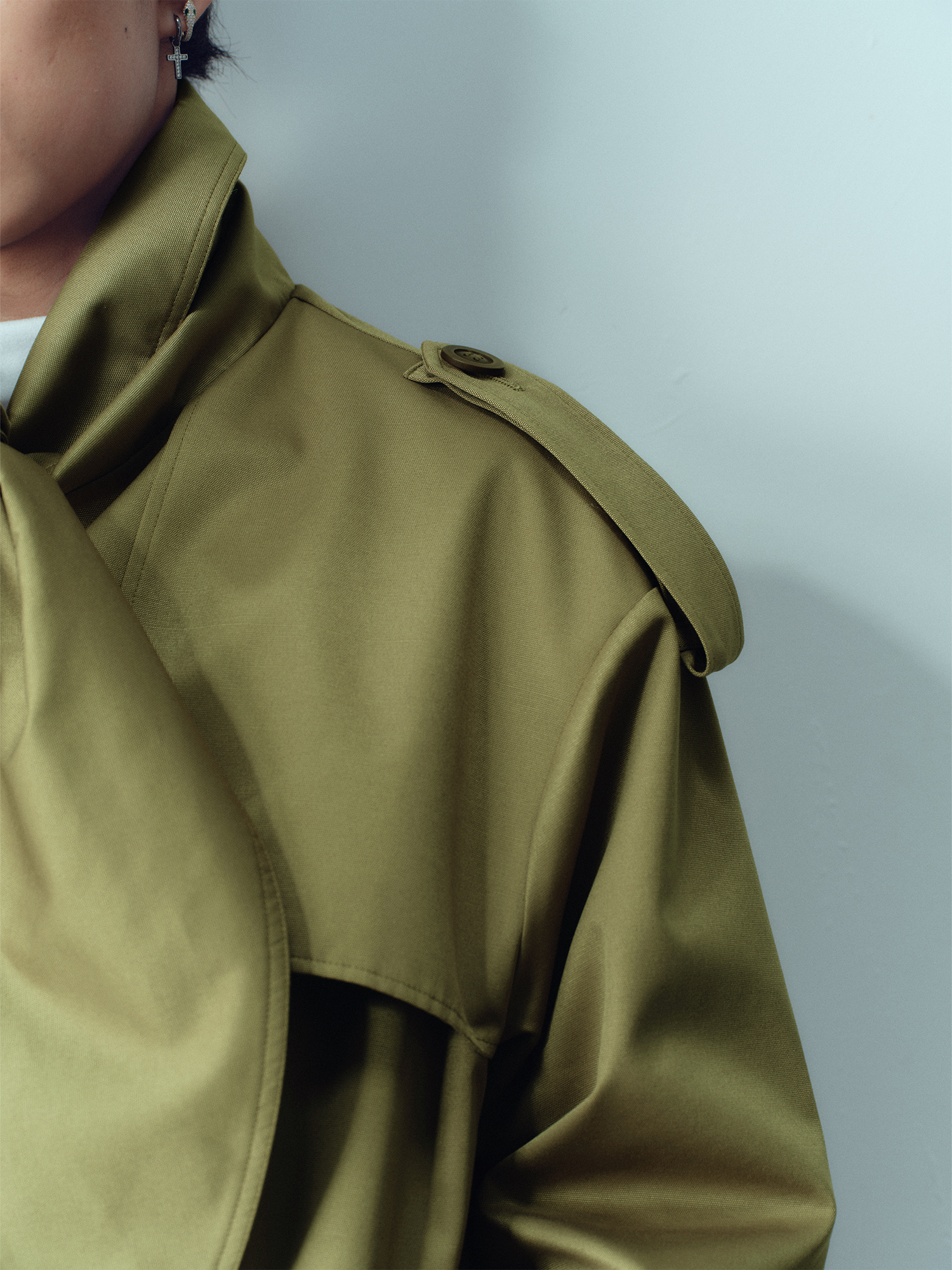 KADAKADA Scarf-Tie Waterproof Belted Trench