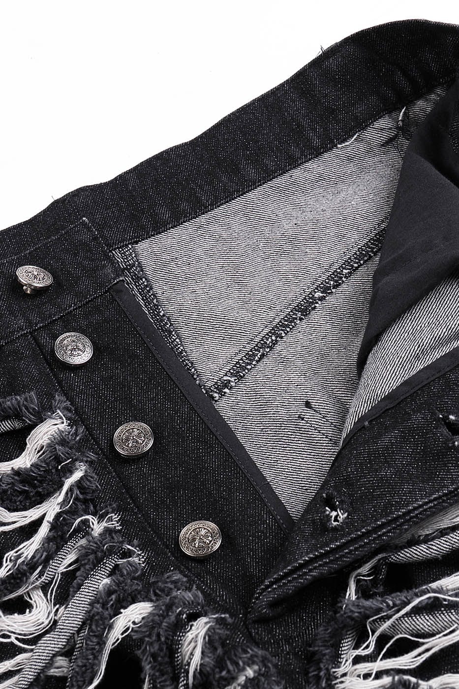 DND4DES Heavily Distressed Denim Shorts, premium urban and streetwear designers apparel on PROJECTISR.com, DND4DES